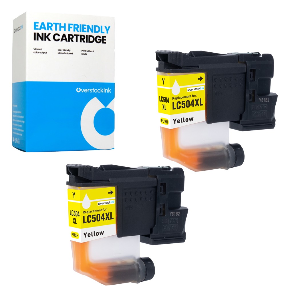 2-Pack OSI Compatible LC504XLY Ink Cartridges fits Brother MFC-J1365DW