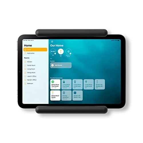 Elegant Black iPad Wall Mount for Homekit - Easy Installation & Cable Management