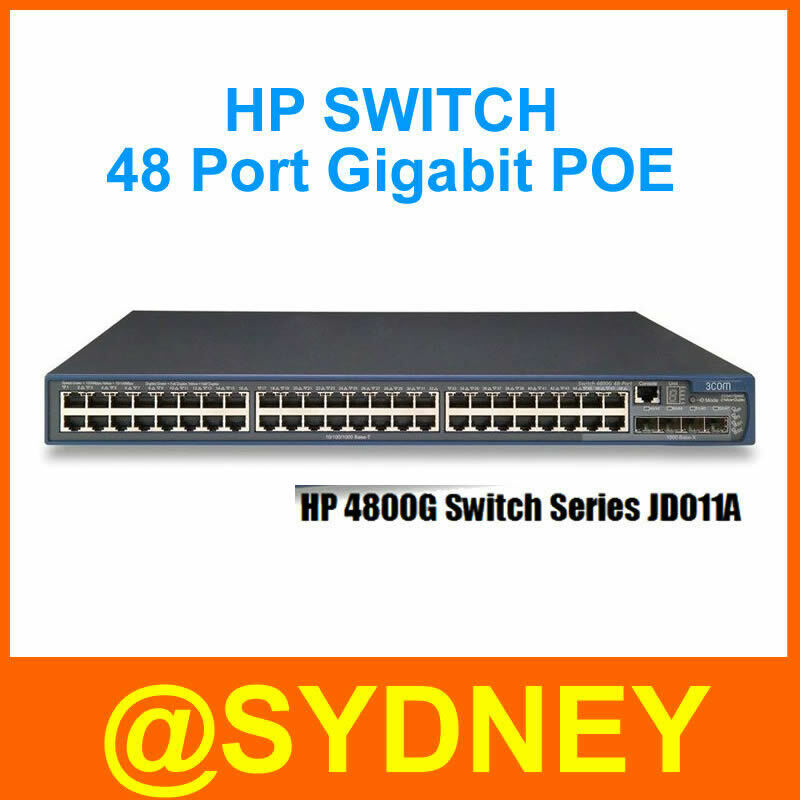 HP (3COM) E4800-48G-PoE JD011A 48-Port PoE 100/1000 Gigabit Switch Tax Invoice