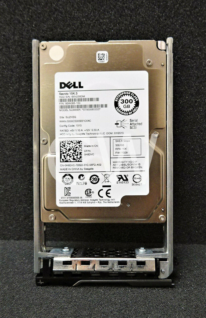 H8DVC ST9300653SS Dell 300GB 15K RPM 6Gb/s 2.5" SAS Hard Drive