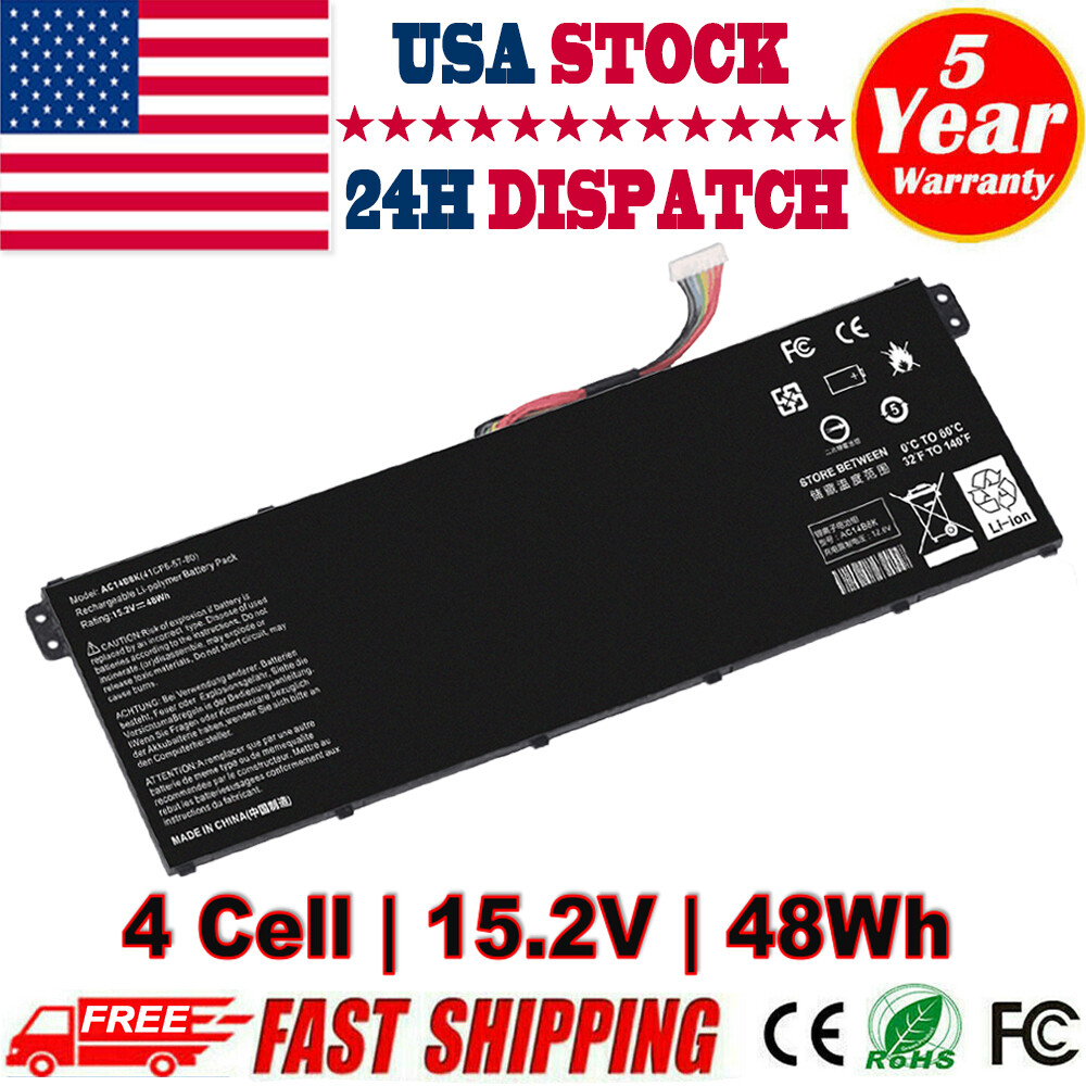 AC14B8K Battery for Acer Chromebook CB5-311 CB3-531 CB5-571 4ICP5/57/80 3ICP5