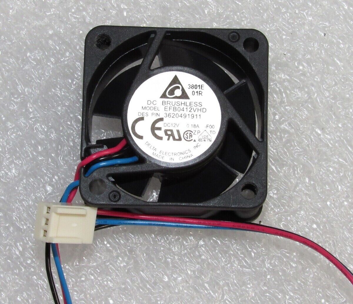 DELTA ELECTRONICS EFB0412VHD 40x40x20mm 12V 0.18A for SOME DELL SWITCHES