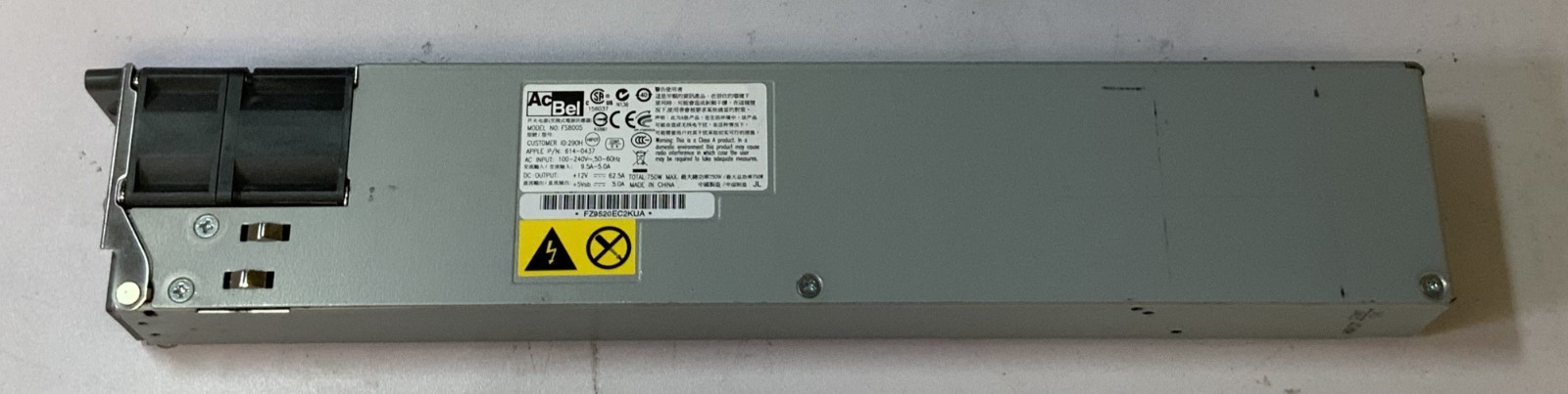 AcBel FS8005 750W 100-240V 62.5A Power Supply with 1-Cooling Fan, Silver "A7D"