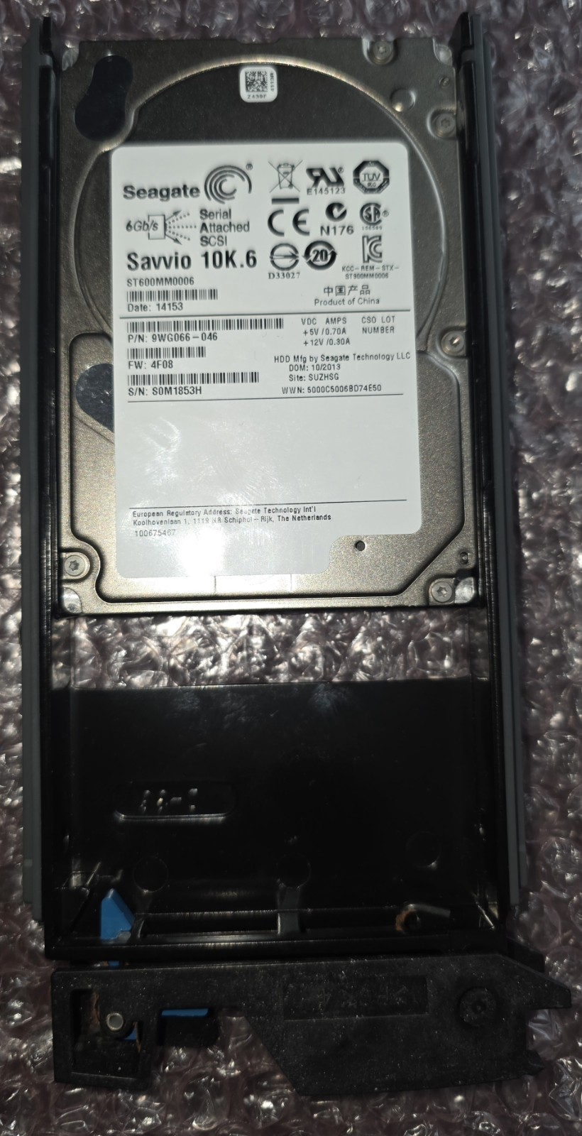 Seagate Savvio ST600MM0006 600GB 10K.6 6Gb/s SAS 2.5" Server Hard Drive W/ Caddy