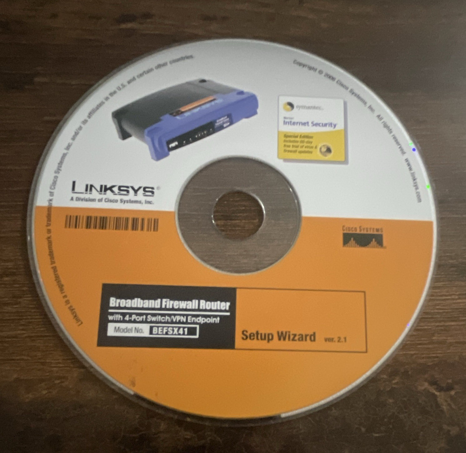Linksys BEFSX41 Setup Wizard CD v2.1 for Windows, English Retail License