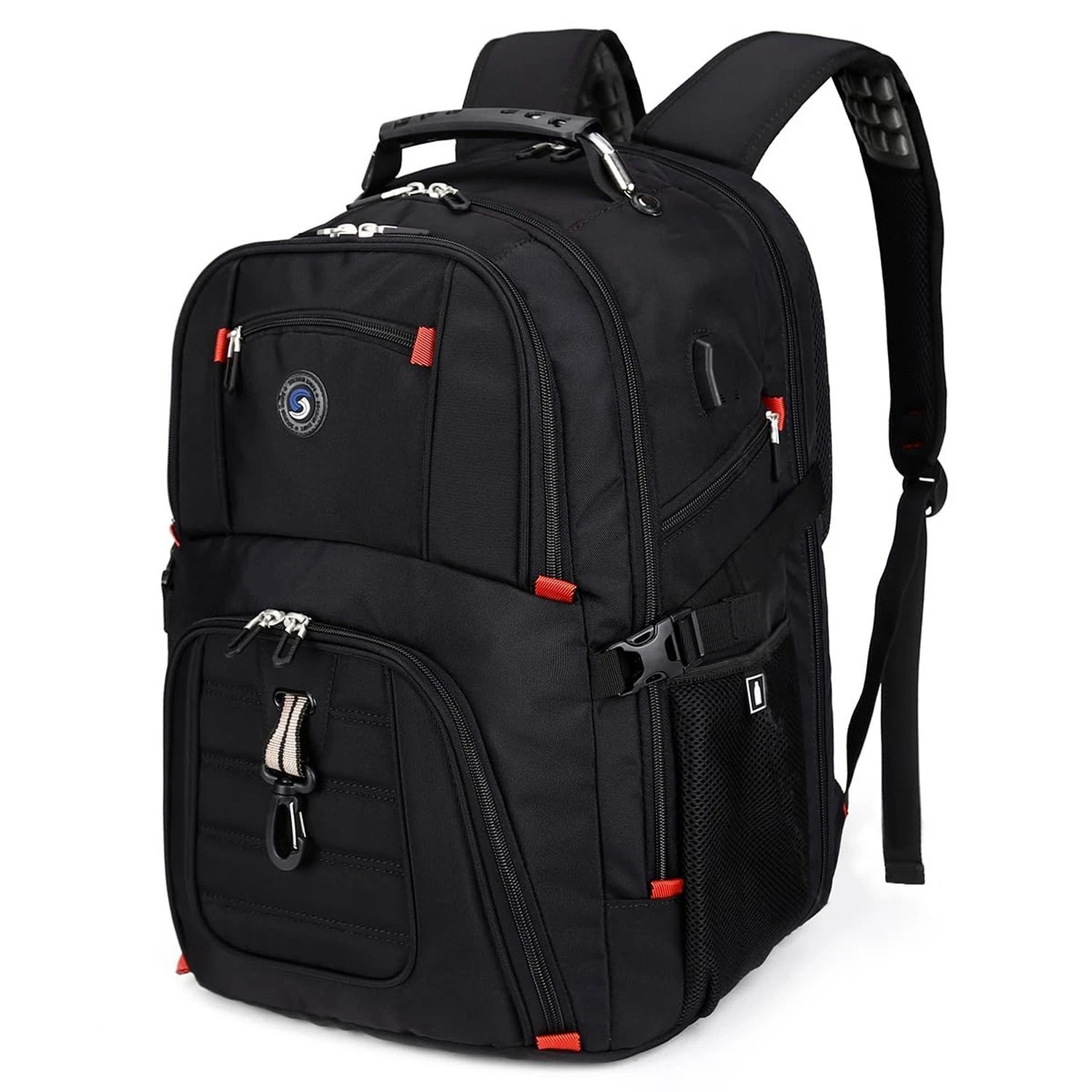 SHRRADOO Extra Large 50L Travel Laptop Backpack with USB Charging Port, Colle...