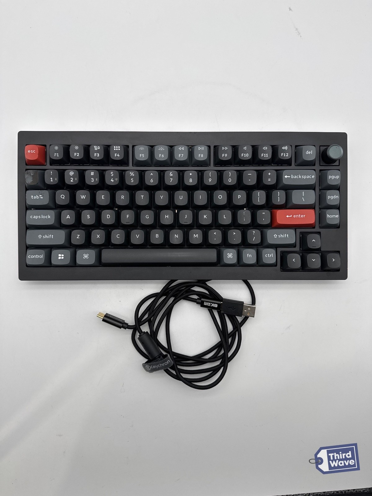 Keychron V1 Ultra 8K Wireless Mechanical Keyboard Red Linear RGB Black (1)