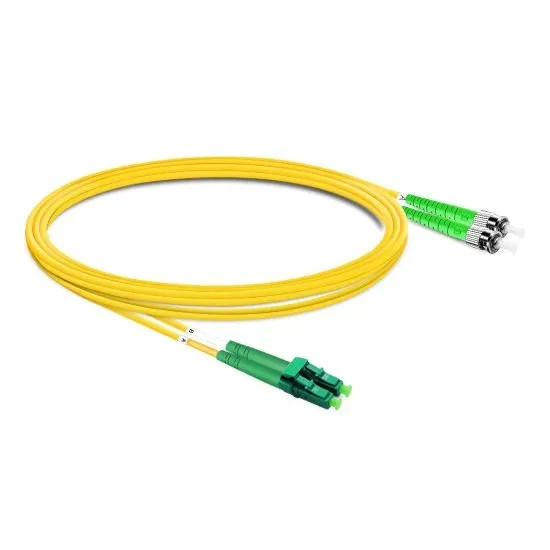 [2pcs] 1M LC APC-ST APC Duplex  OS2 9/125 Patch Cord LSZH FTTH Fiber Cable