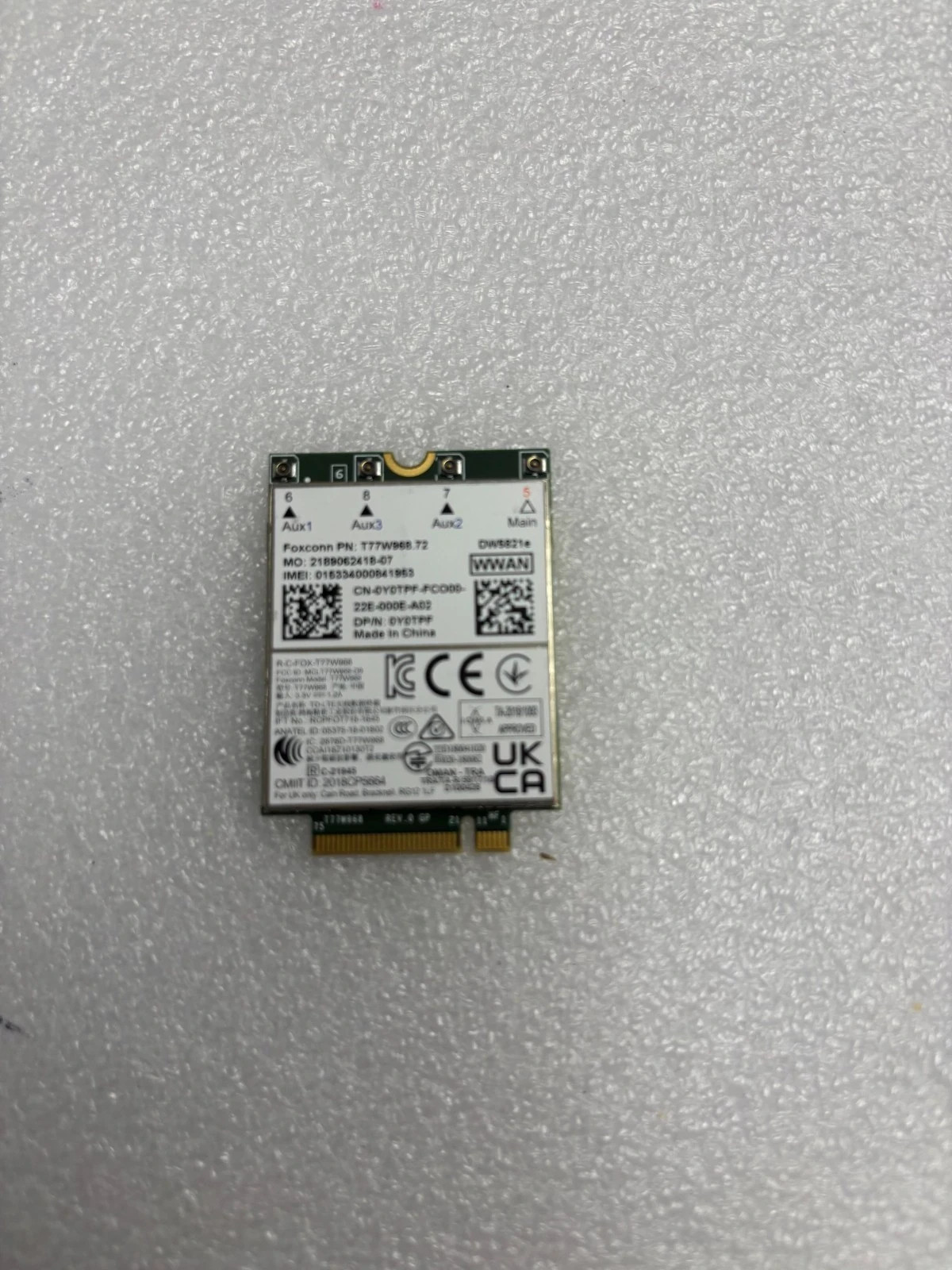 NEW Dell Latitude 9420 4G LTE Wireless Card 0Y0TPF DW5821e
