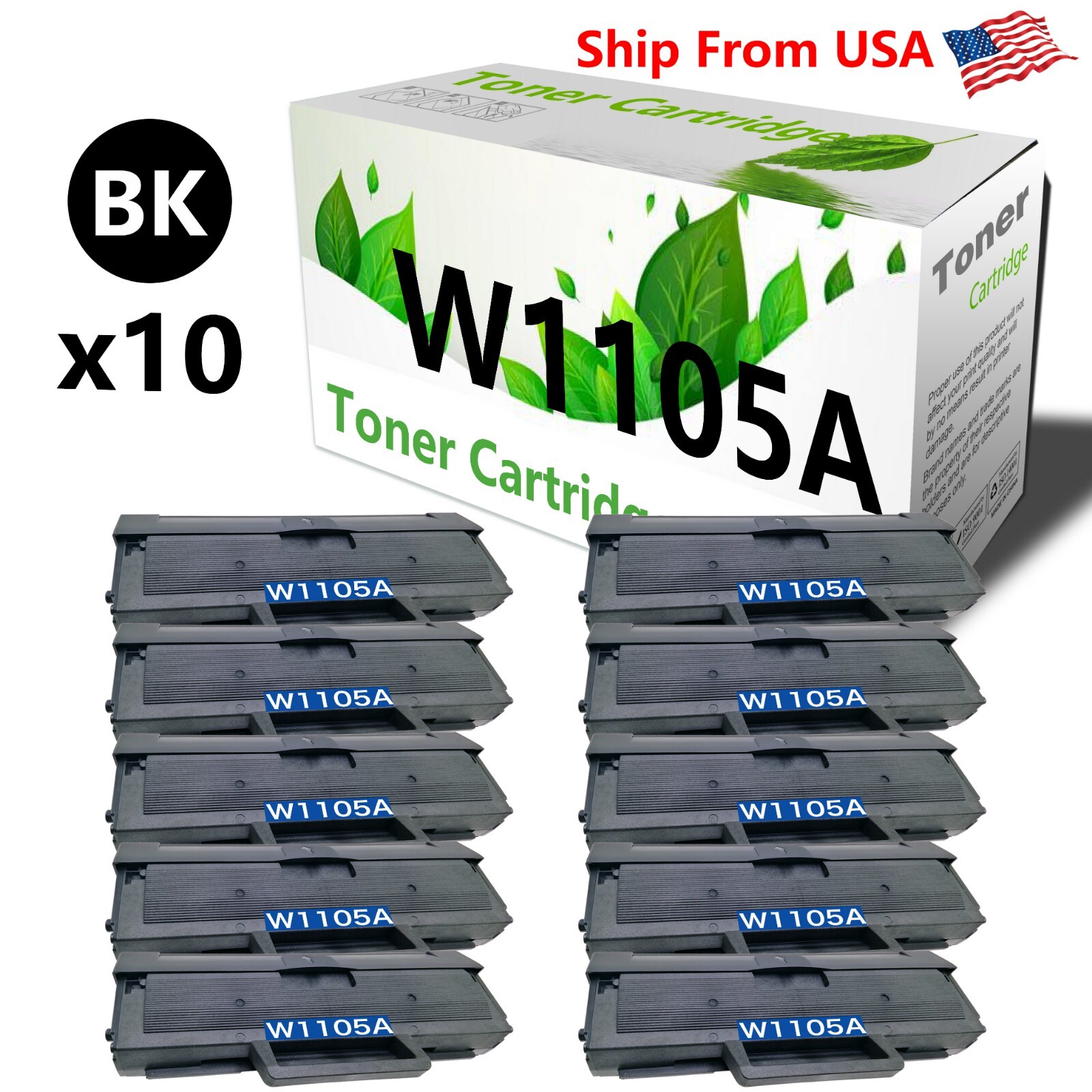 10PACK 1105A W1105A Toner Cartridge Fit For Laser MFP 135a Printer