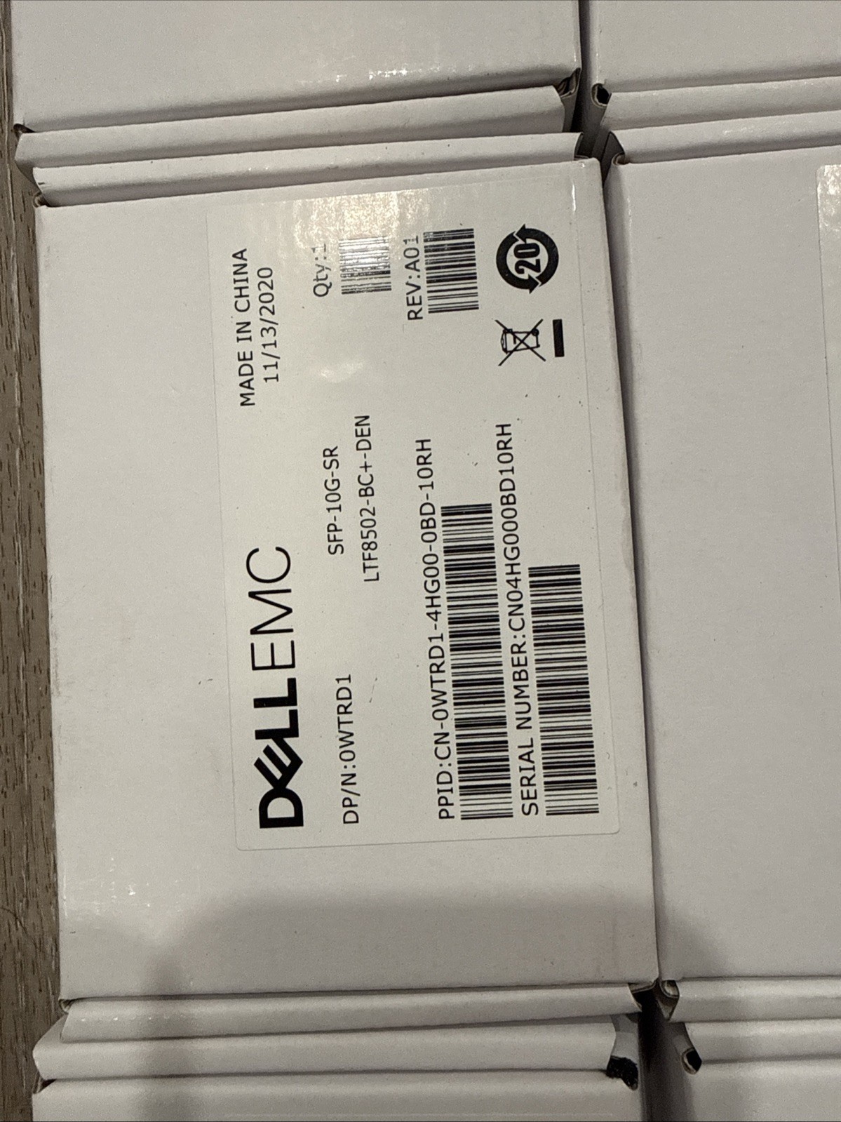 DELL SFP-10G-SR P/N:0WTRD1 *Brand New In Box*
