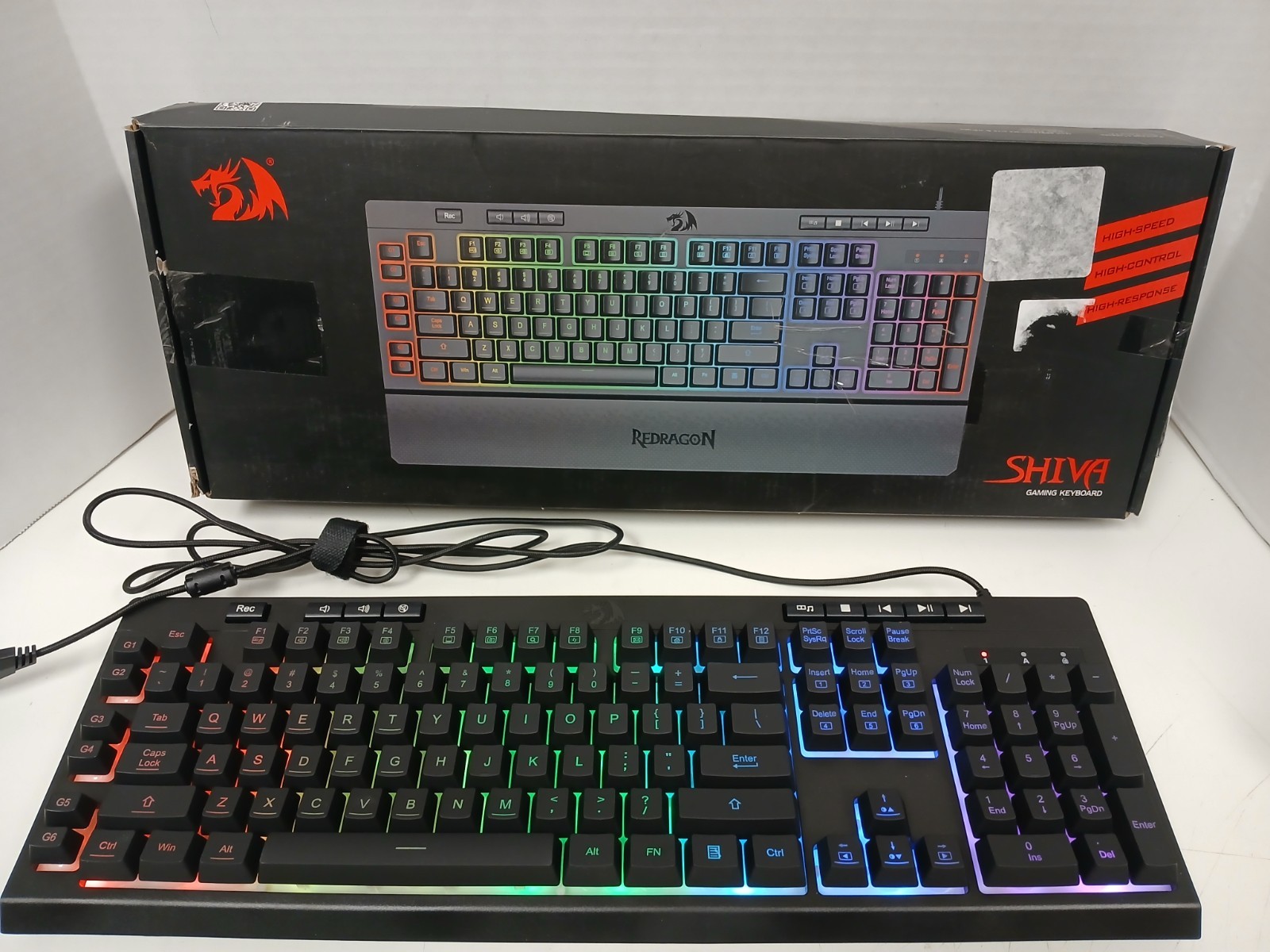 Redragon K512 Shiva Wired Gaming Keyboard, Black