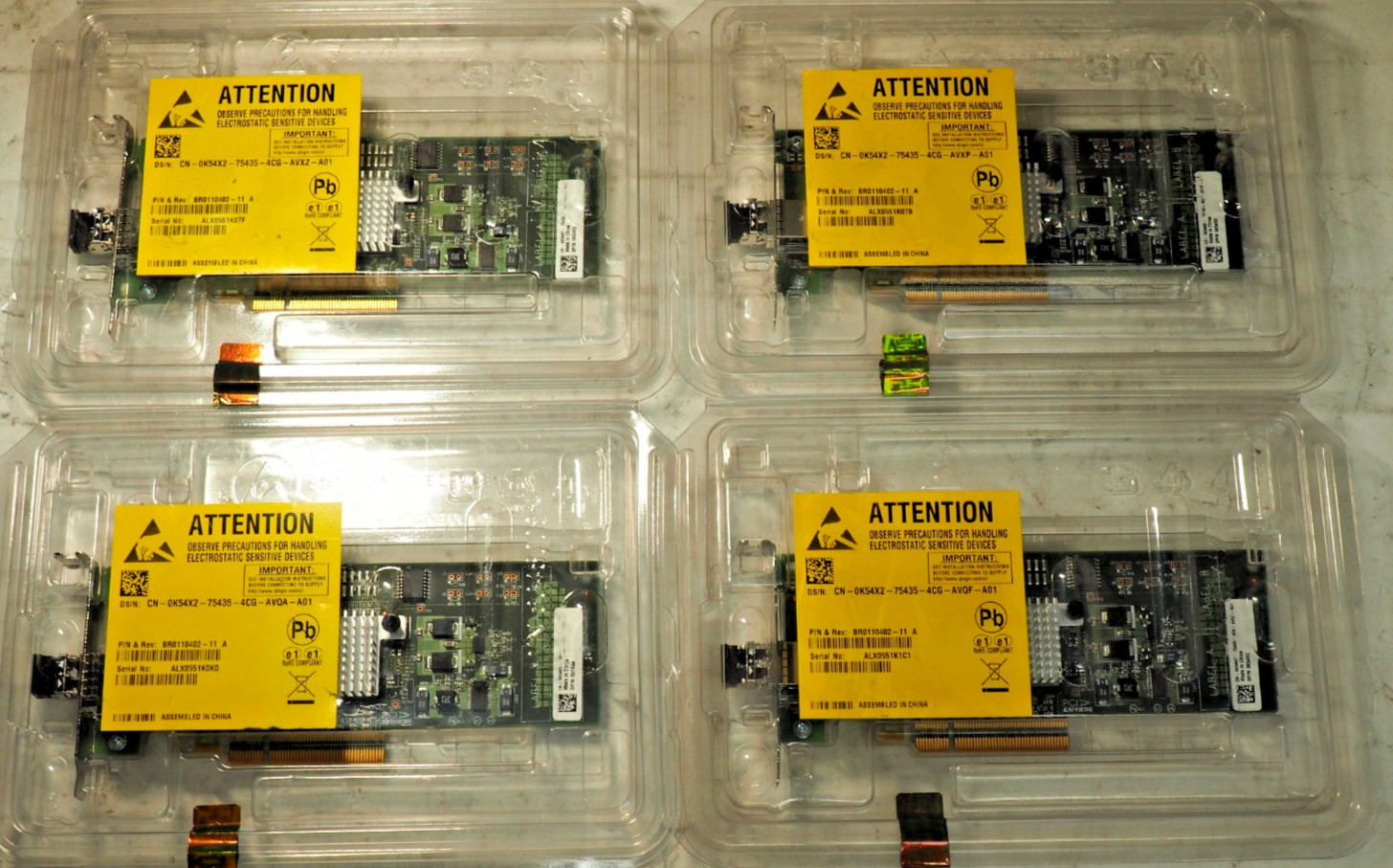 Lot of*4 Dell K54X2 Brocade SP 8GB FC HBA PCI-e Network Adapter Low Profile