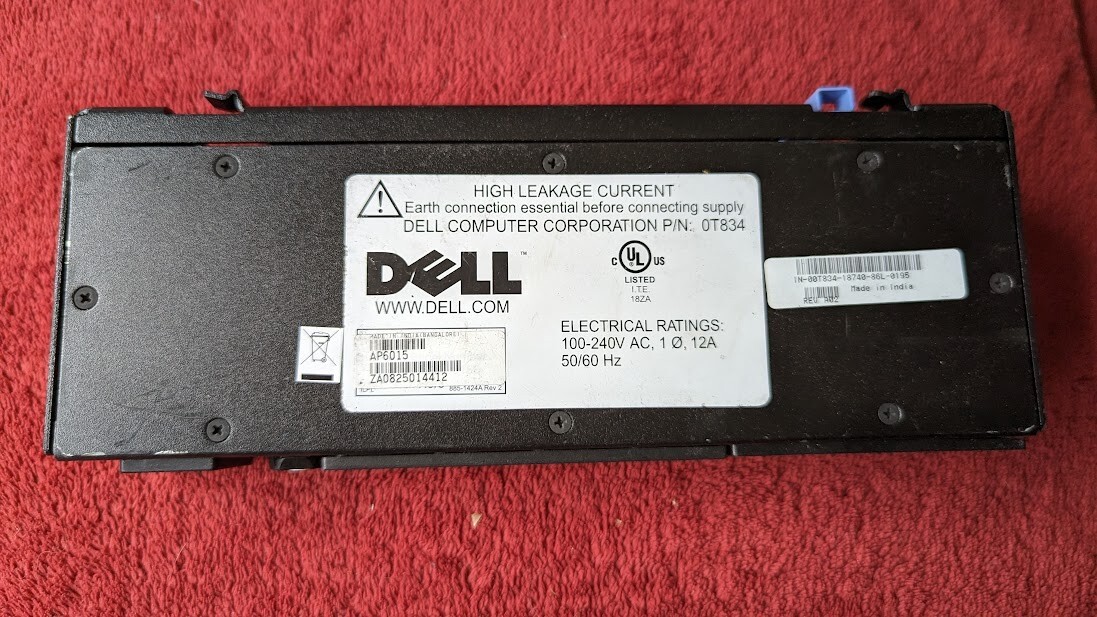 APC Dell PDU AP6015 0T834 8-Outlet 120-240V 12A NO CABLE (G1)