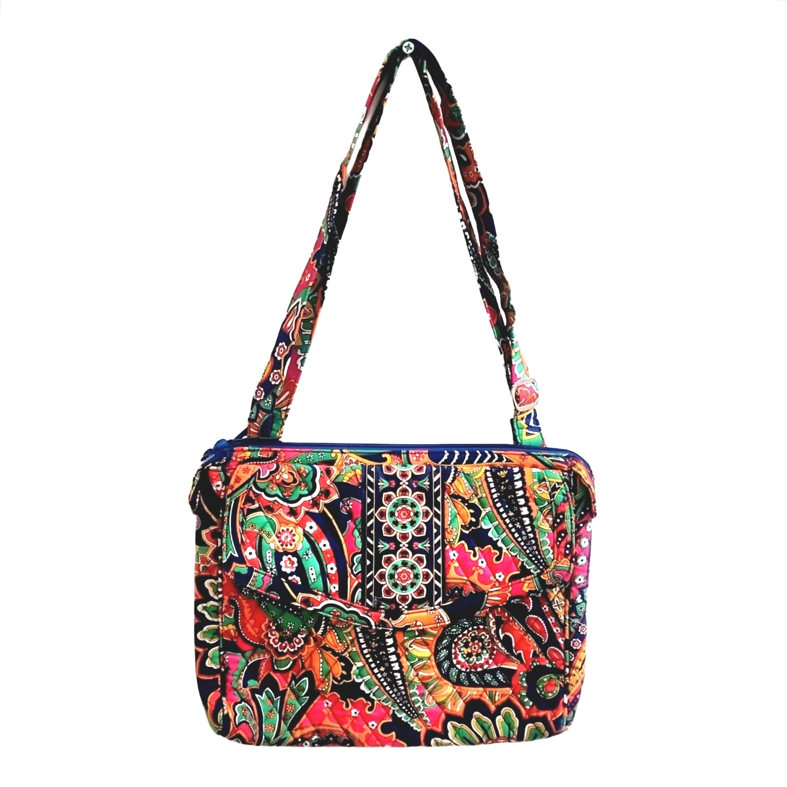 Vera Bradley Vines Floral Quilted Iconic Messenger Tablet Crossbody Shoulder Bag