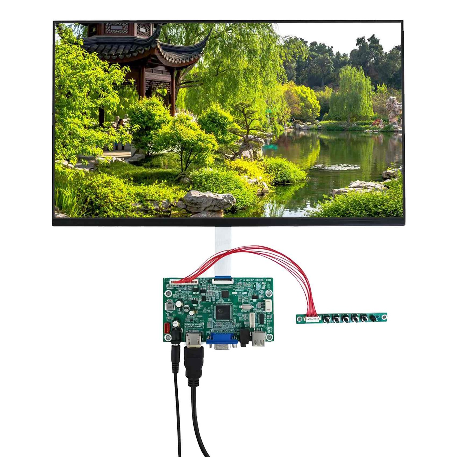 HD USB VGA LCD Contrller Board 15.6inch 1920x1080 IPS LCD Display