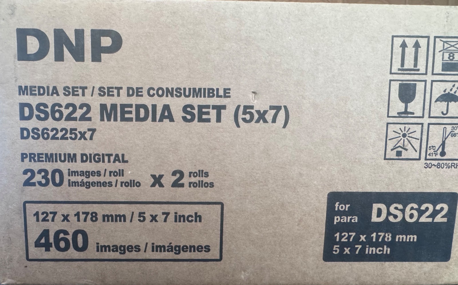 DNP DS622 Paper and Ribbon Set 5x7 Inches for DS622 Digital Photo Printer NEW