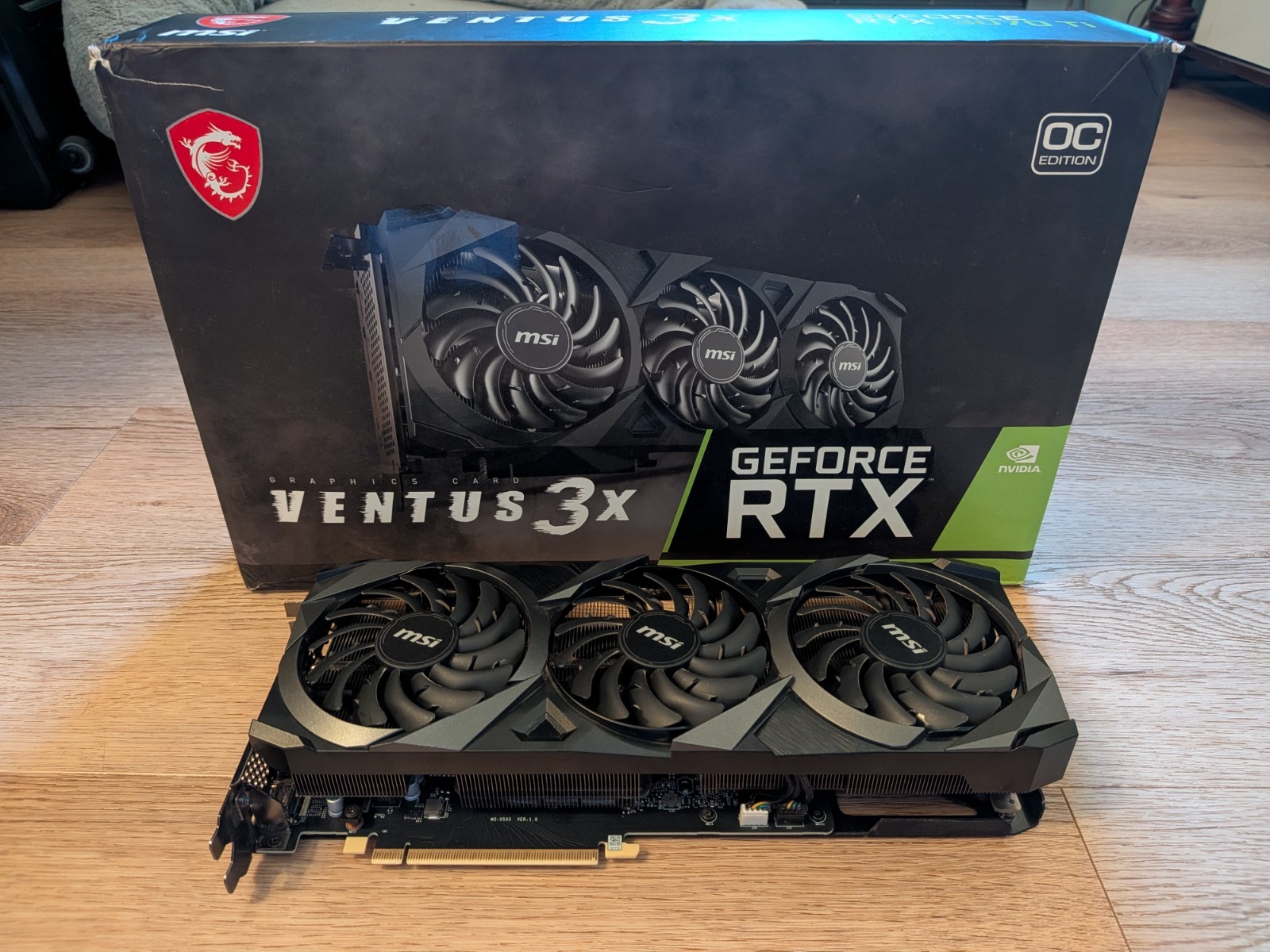 MSI GeForce RTX 3070 Ti Ventus 3X 8G OC Graphics Card w/ Box - Tested & Working