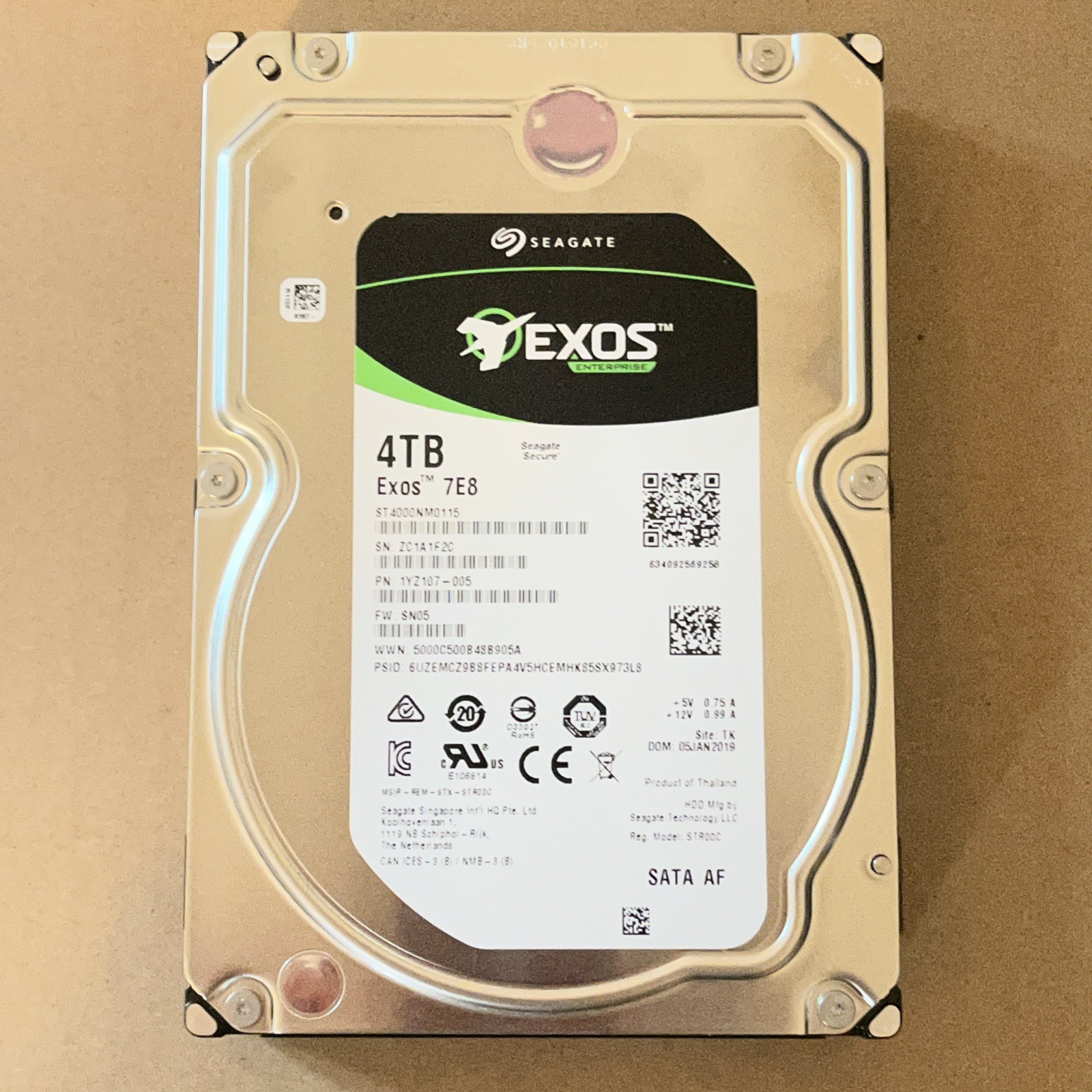Lot Of 10 ST4000NM0115 Seagate Exos 7E8 4TB SATA Enterprise Hard Drive