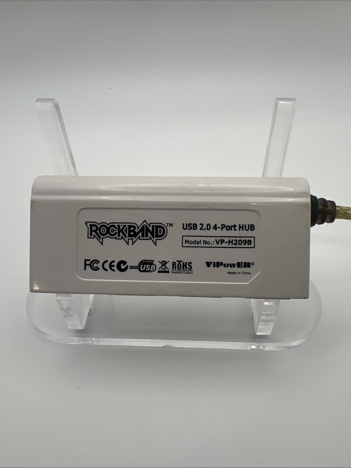 Rockband USB 2.0 4-Port Hub White Portable VP-H209B