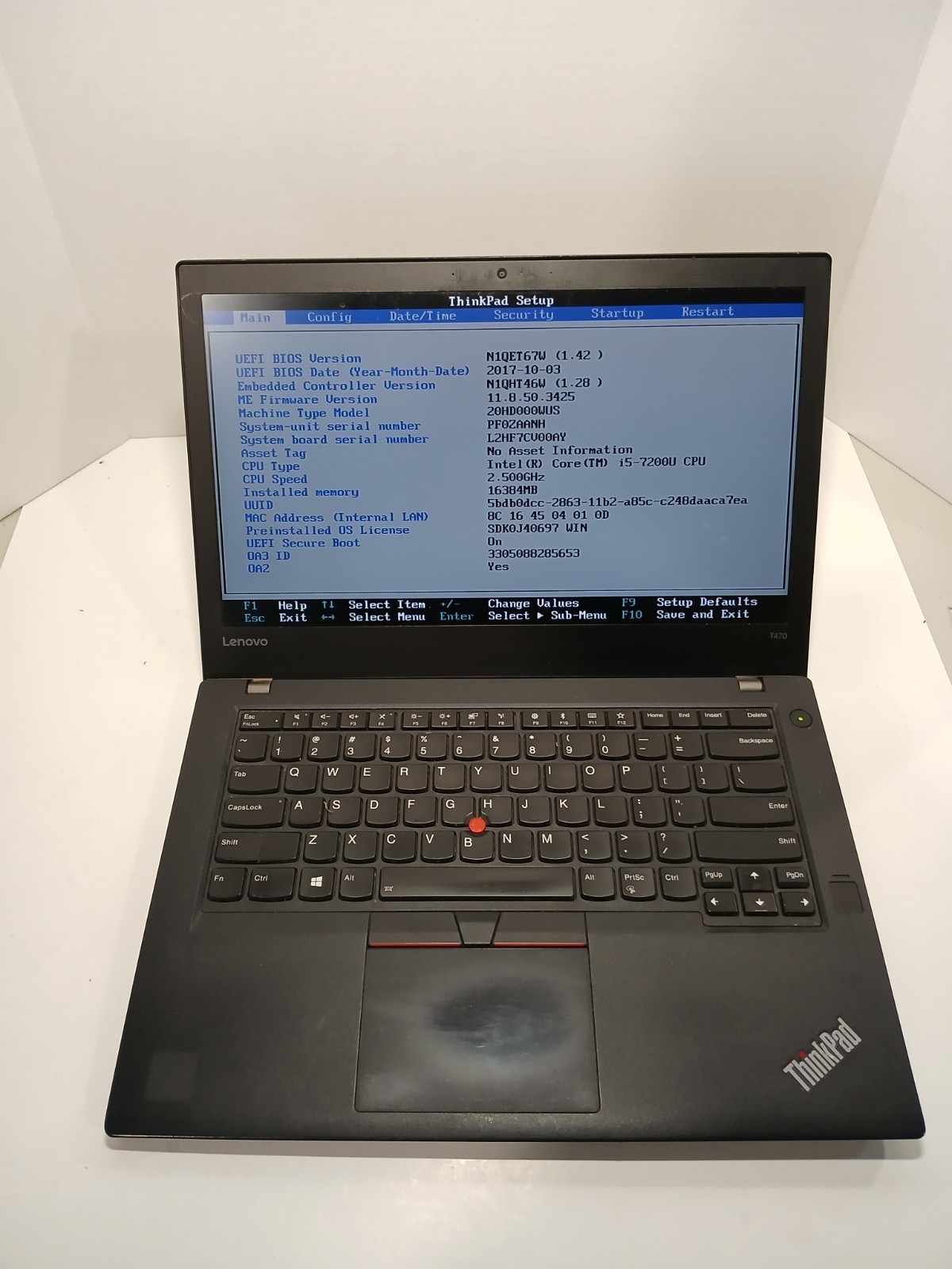 Lenovo ThinkPad T470 14" Laptop i5-7200u 2.5 GHz 16GB NO OS/HDD #97