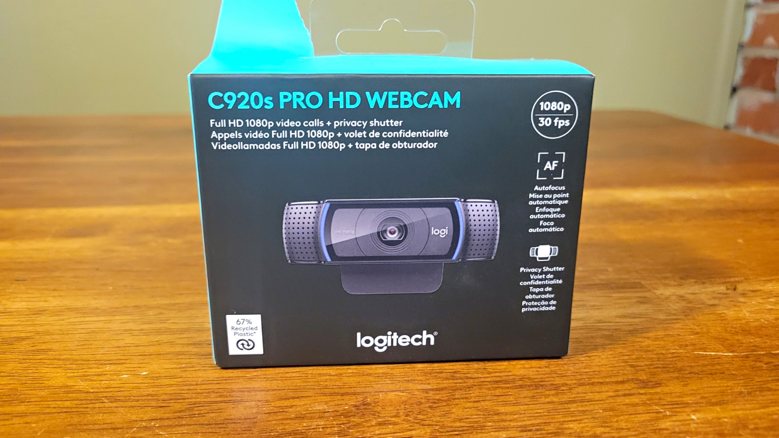 Logitech C920s Pro HD Webcam 1080p 30fps Autofocus Privacy Shutter USB-A