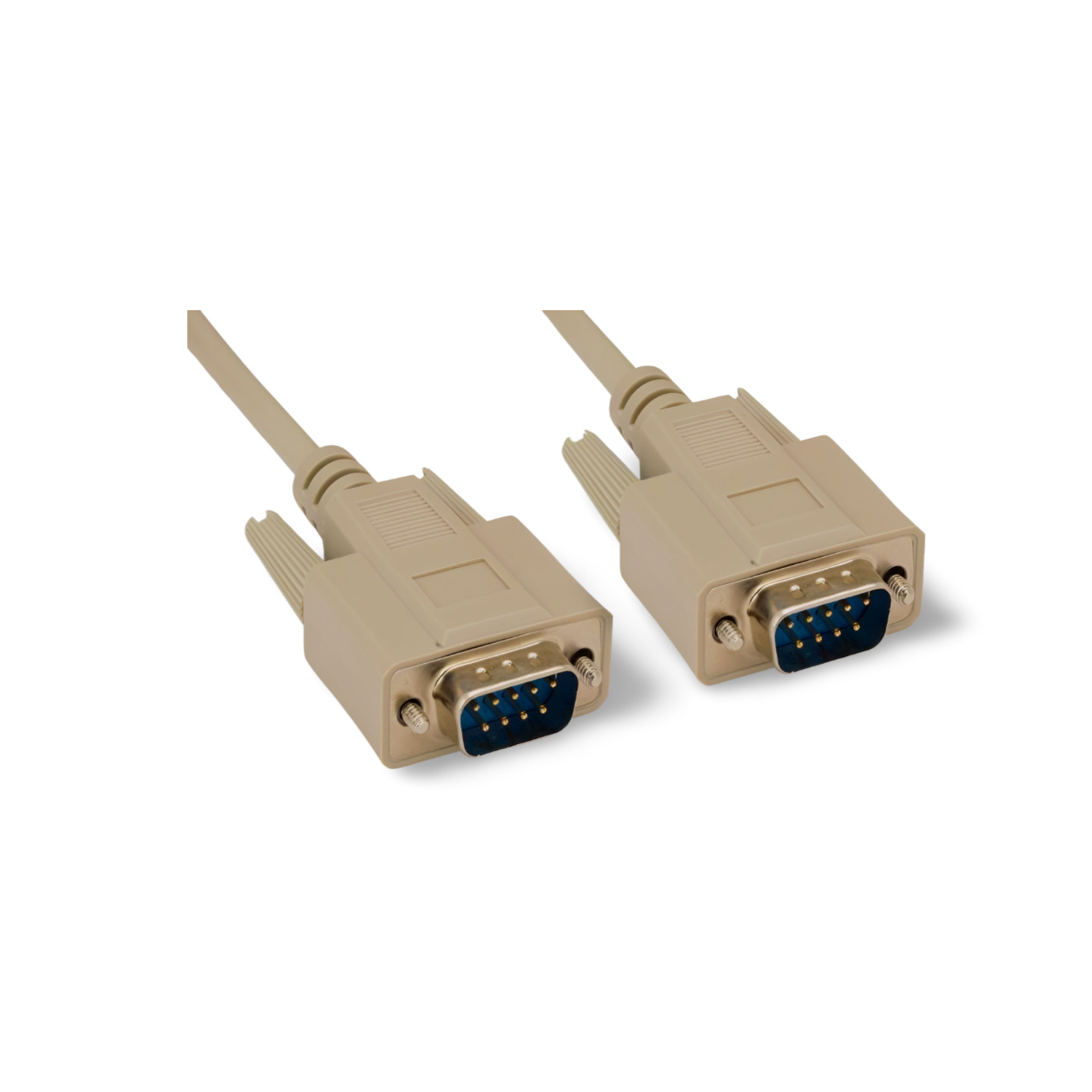 10ft DB9 Male to DB9 Male Serial Cable - Beige
