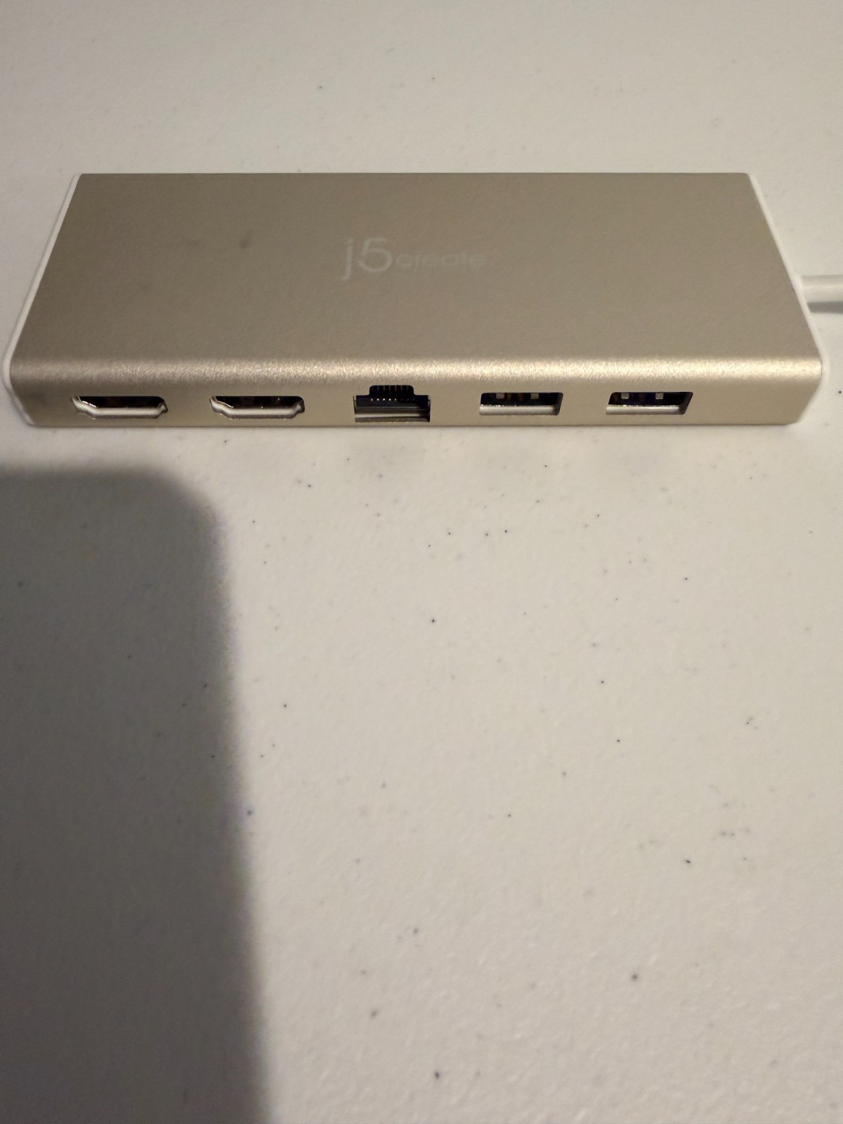 j5create JCD381 USB-C Dual HDMI Mini Dock Gigabit Ethernet USB 3.0 Gold