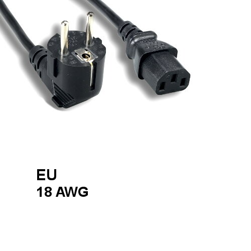10x 6ft EU Europe Power Cord IEC-60320 C13 to 90° Right Angled CEE 7/7 SCHUKO