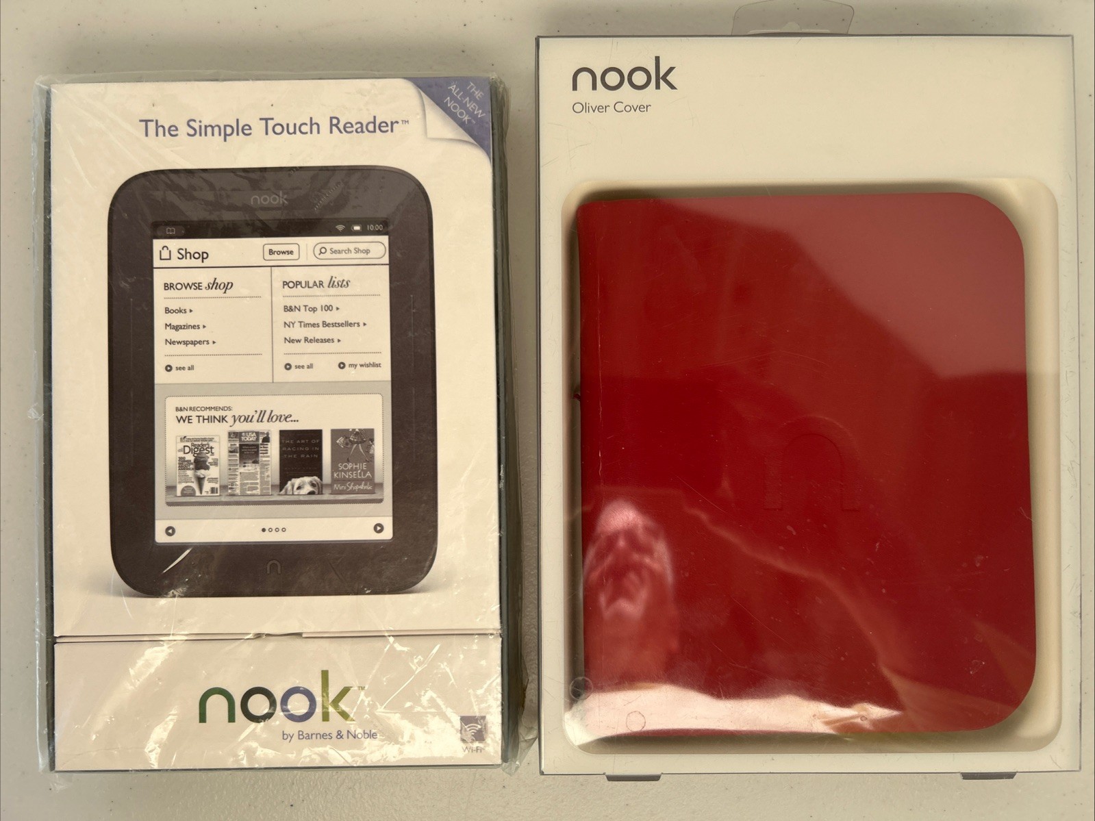 NEW Barnes & Noble NOOK Simple Touch Reader Wi-Fi 6" BNRV300 Sealed  Bundle