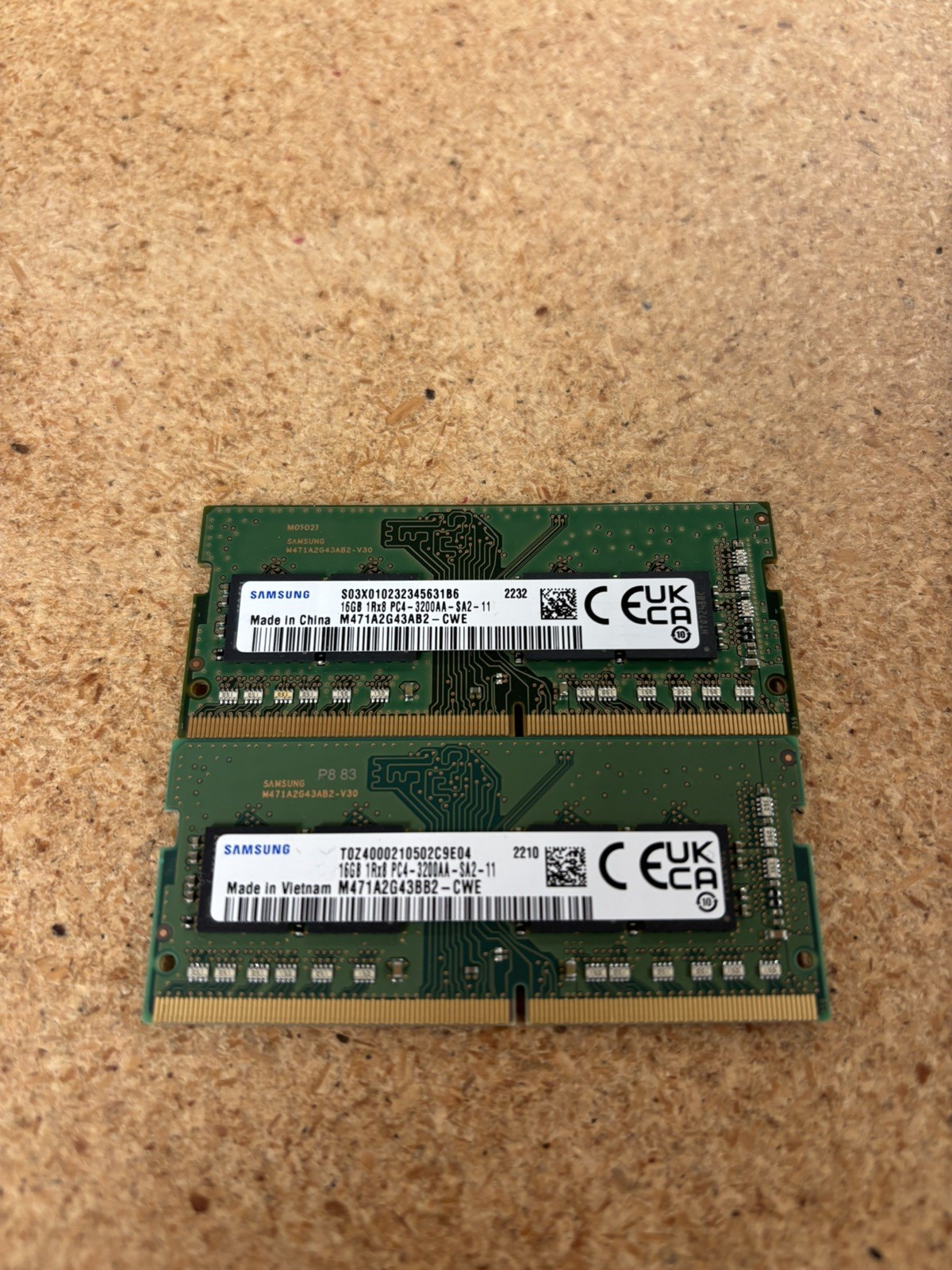 Samsung 32GB (2x16GB) 2Rx8  PC4-3200AA - SA2 - 11 LAPTOP RAM