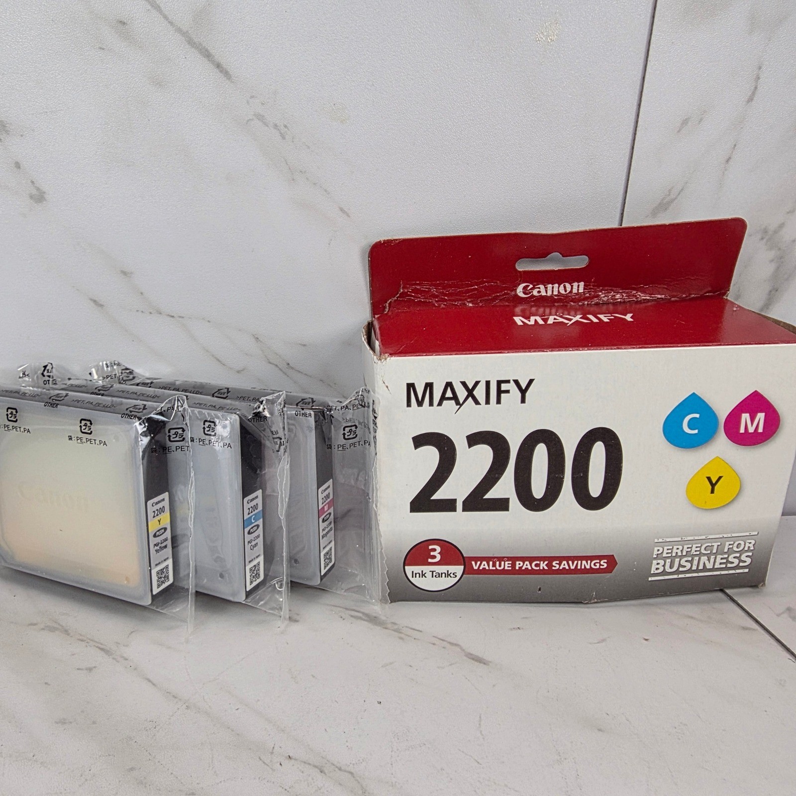 Canon MAXIFY 2200 Ink Cartridge Cyan Magenta Yellow MB5320 MB5020 iB4020