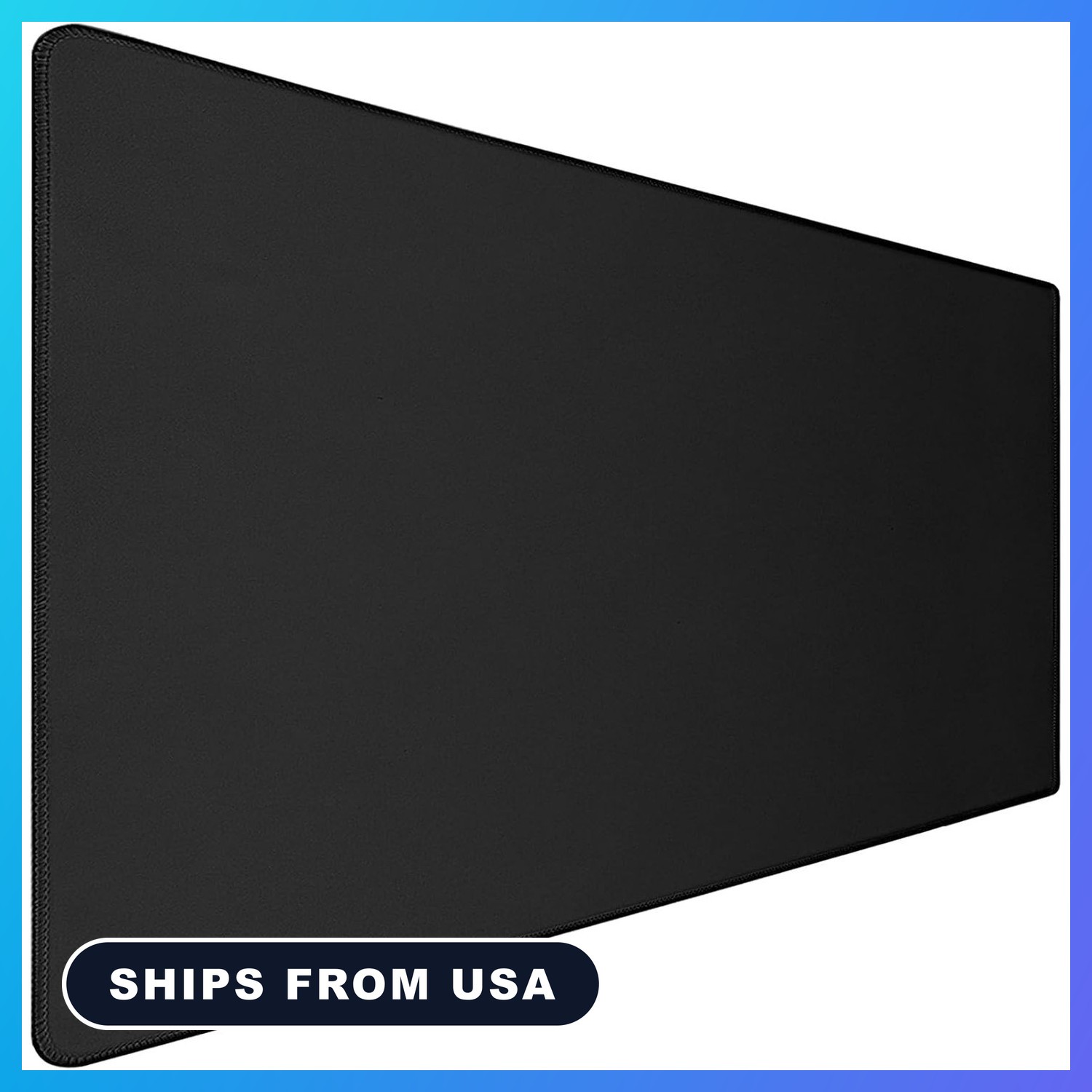 31.5 x 15.7 Inch Large Gaming Mouse Pad with Extended Stitched Edges, Black