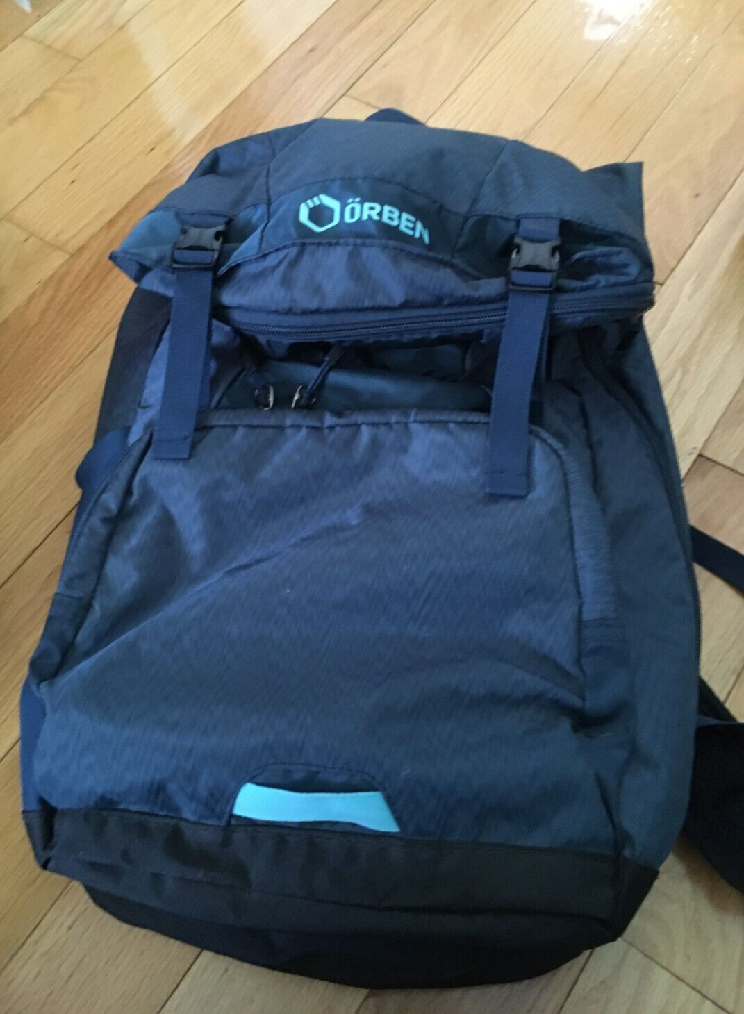 Orben Lonestar Travel Backpack Navy/Mint Laptop + Tablet Backpack Briefcase