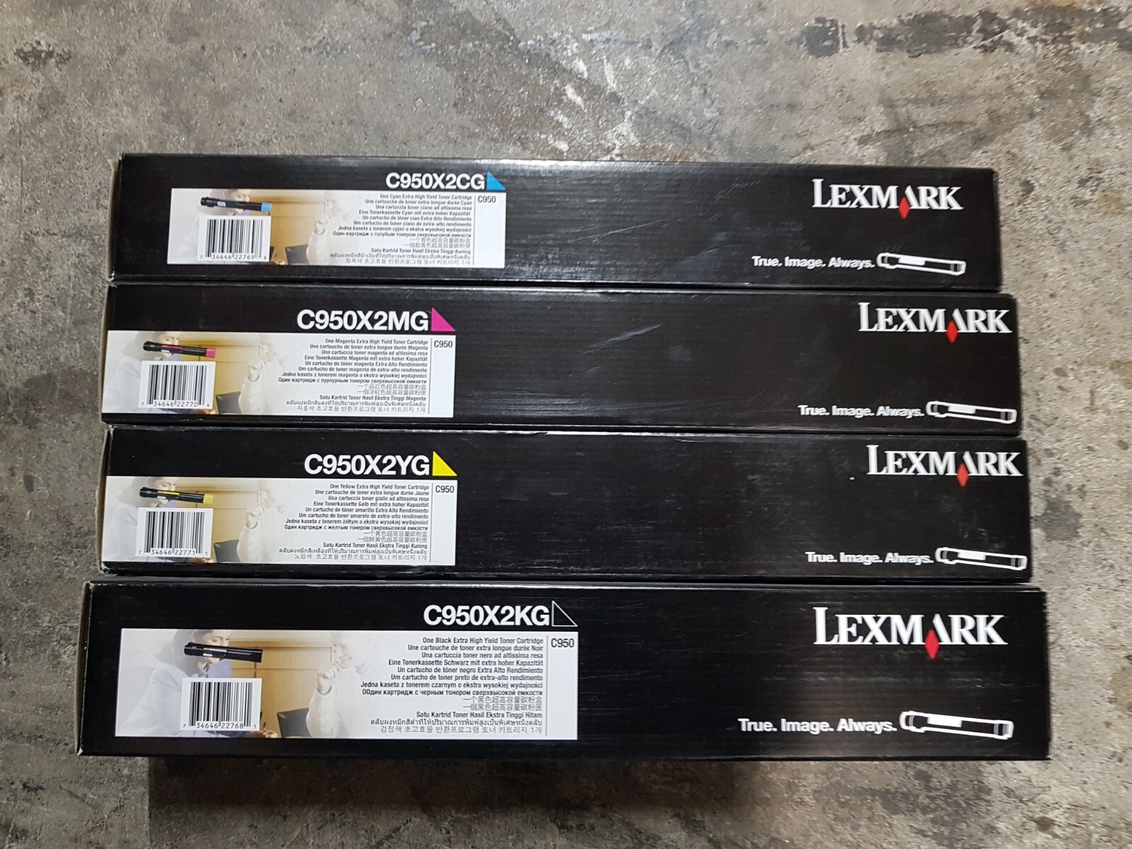 Genuine Set of 4 Lexmark C950X2KG C950X2CG C950X2MG C950X2YG CMYK Toners BNIB