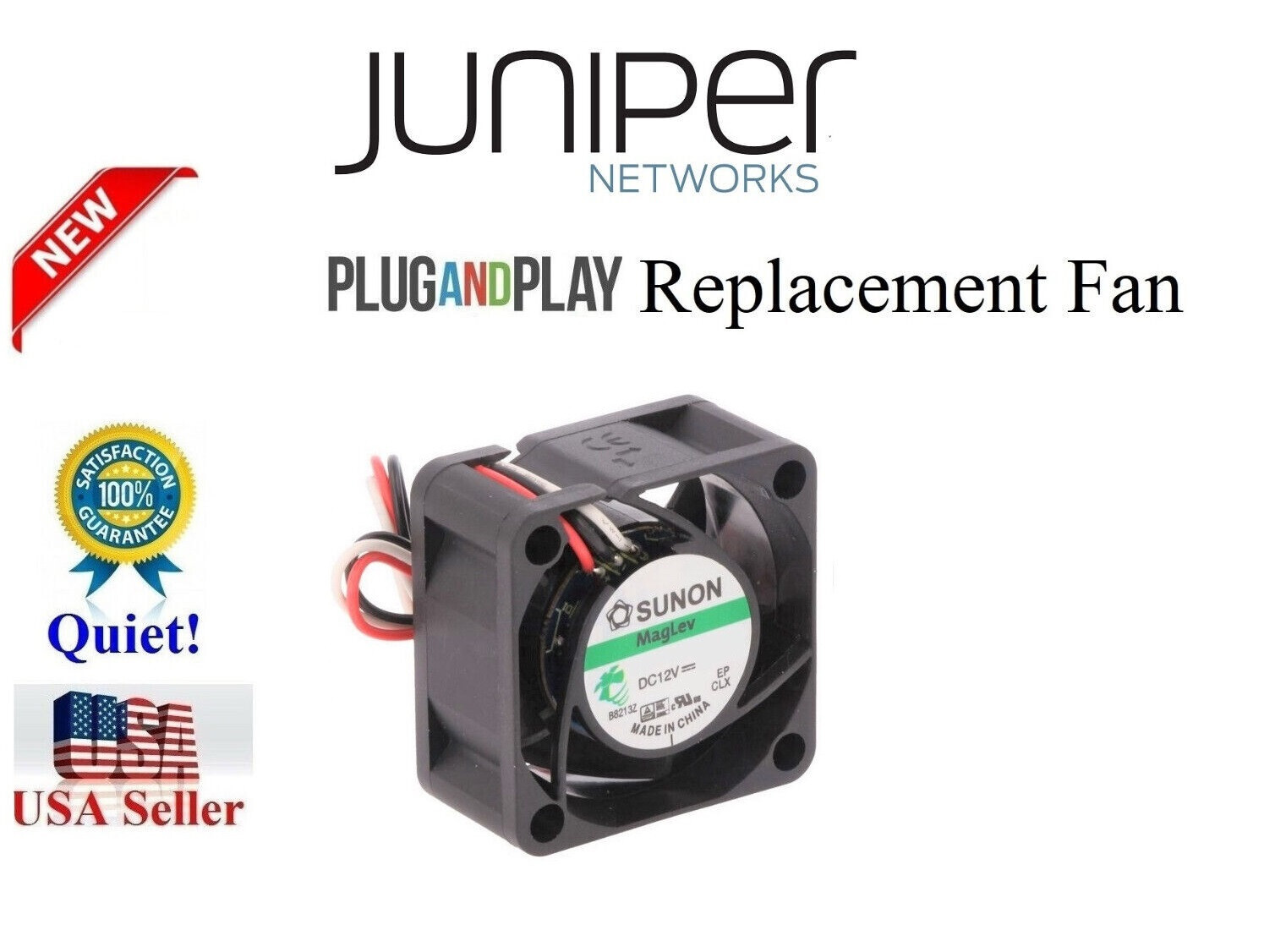 1x Quiet version (18-dBA ) Replacement Fan for Juniper Networks SRX240 Fan