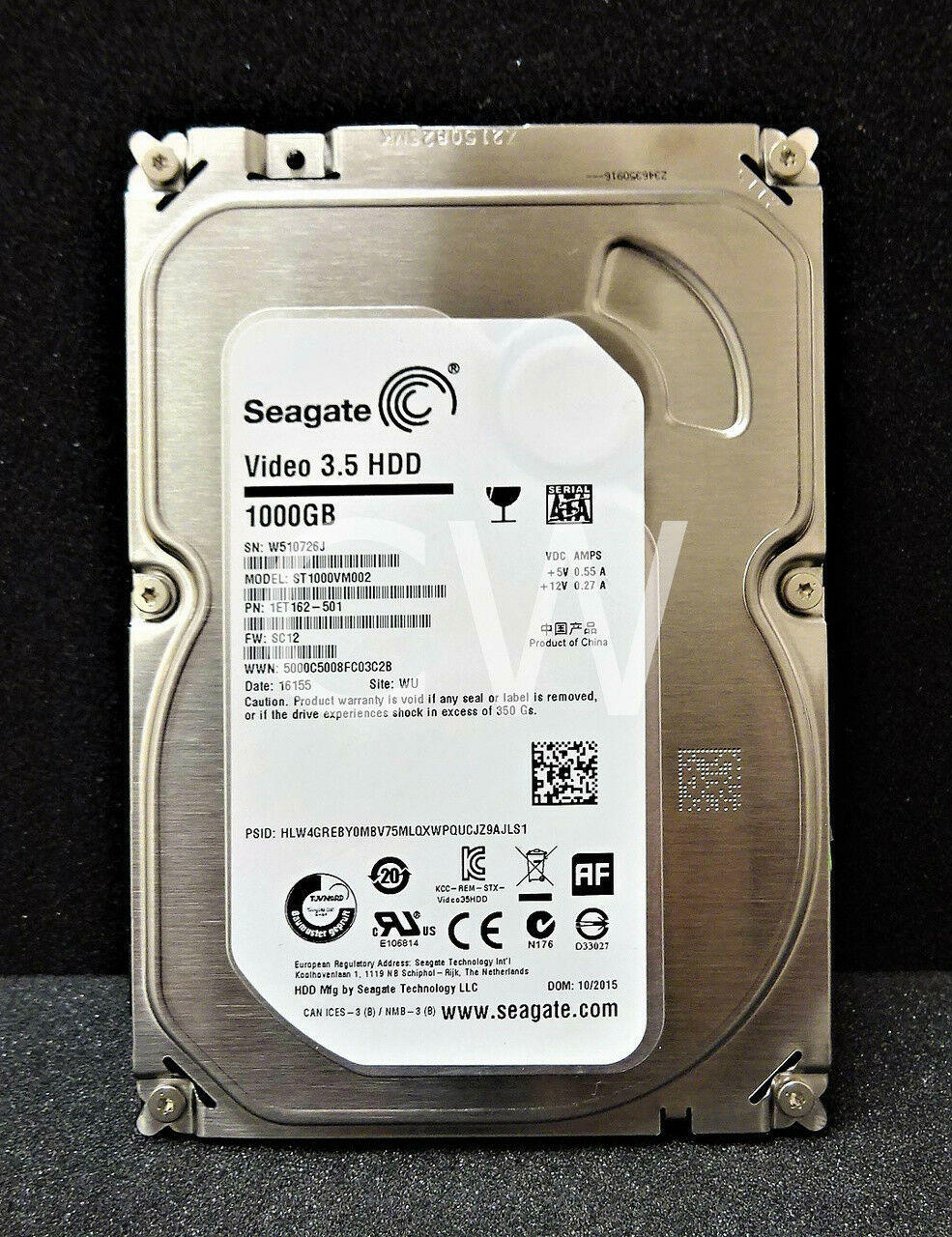 ST1000VM002 Seagate 1ET162-501 1TB 5.9K RPM 6Gb/s 3.5" SATA HDD Hard Drive