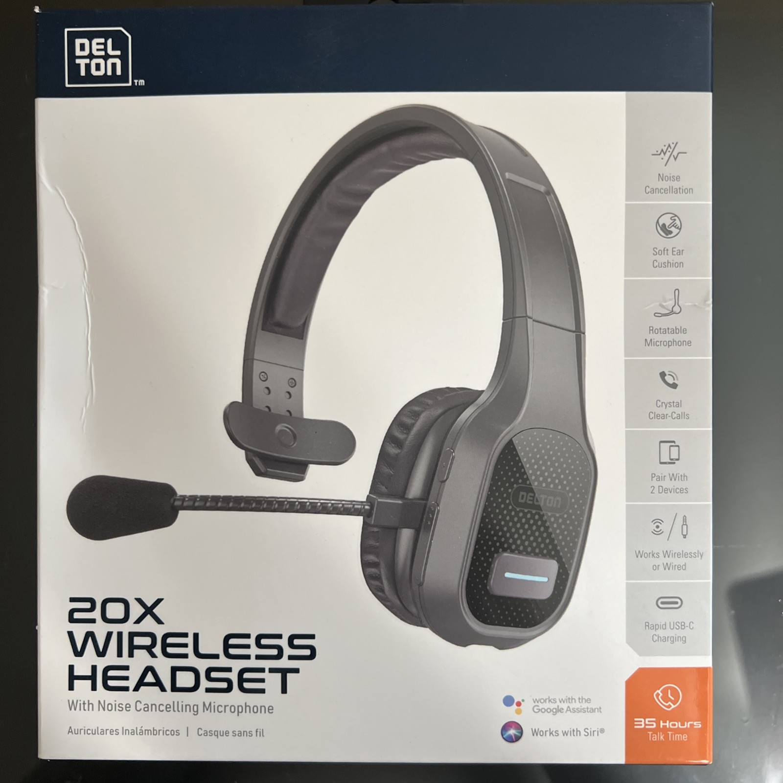 Delton 20x Wireless Headset with Noise Cancelling Microphone