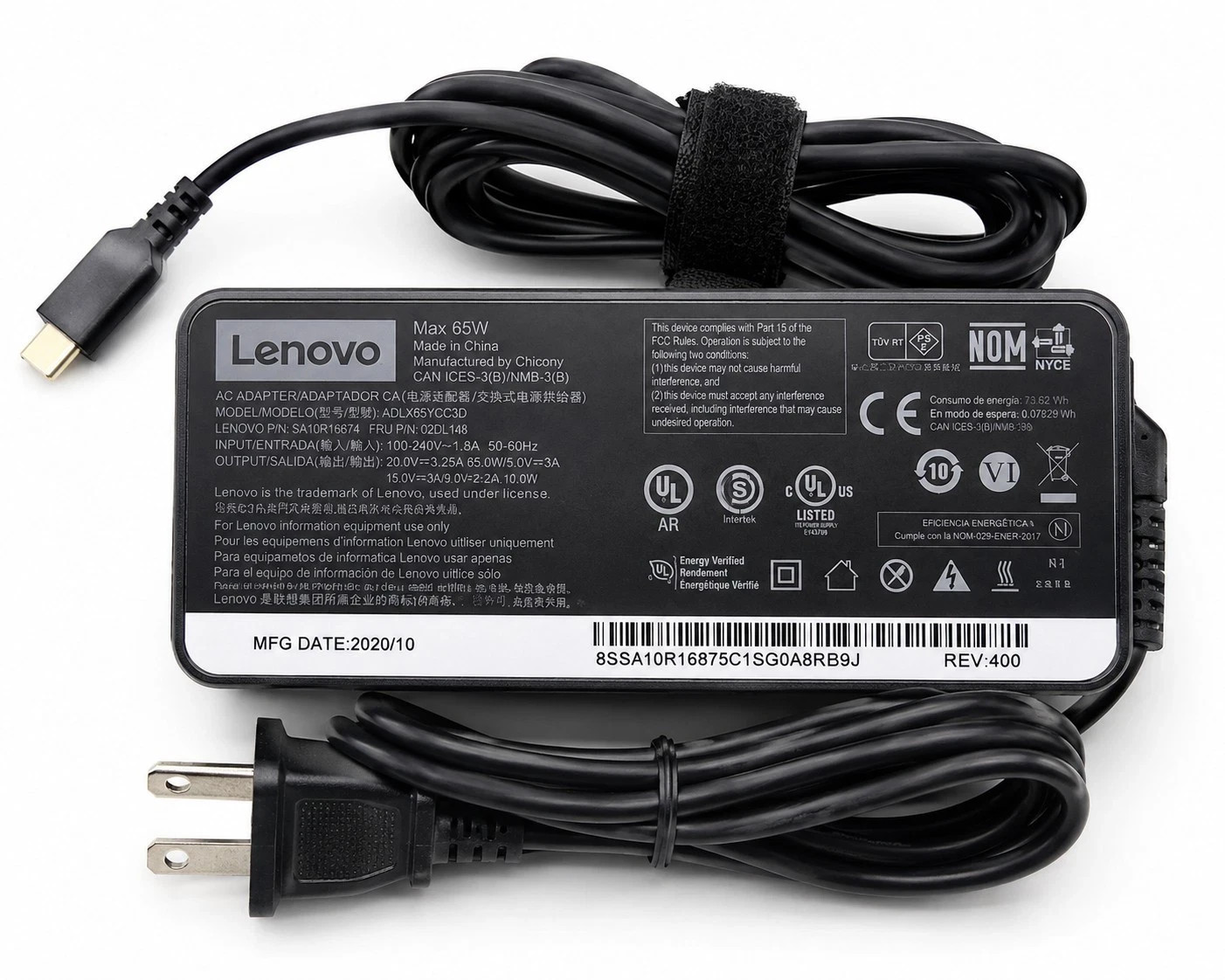 AU SELLER ORIG LENOVO 65W ADLX65YCC3D ADLX65YLC3D AC PSU FRU: 02DL128 - TESTED.
