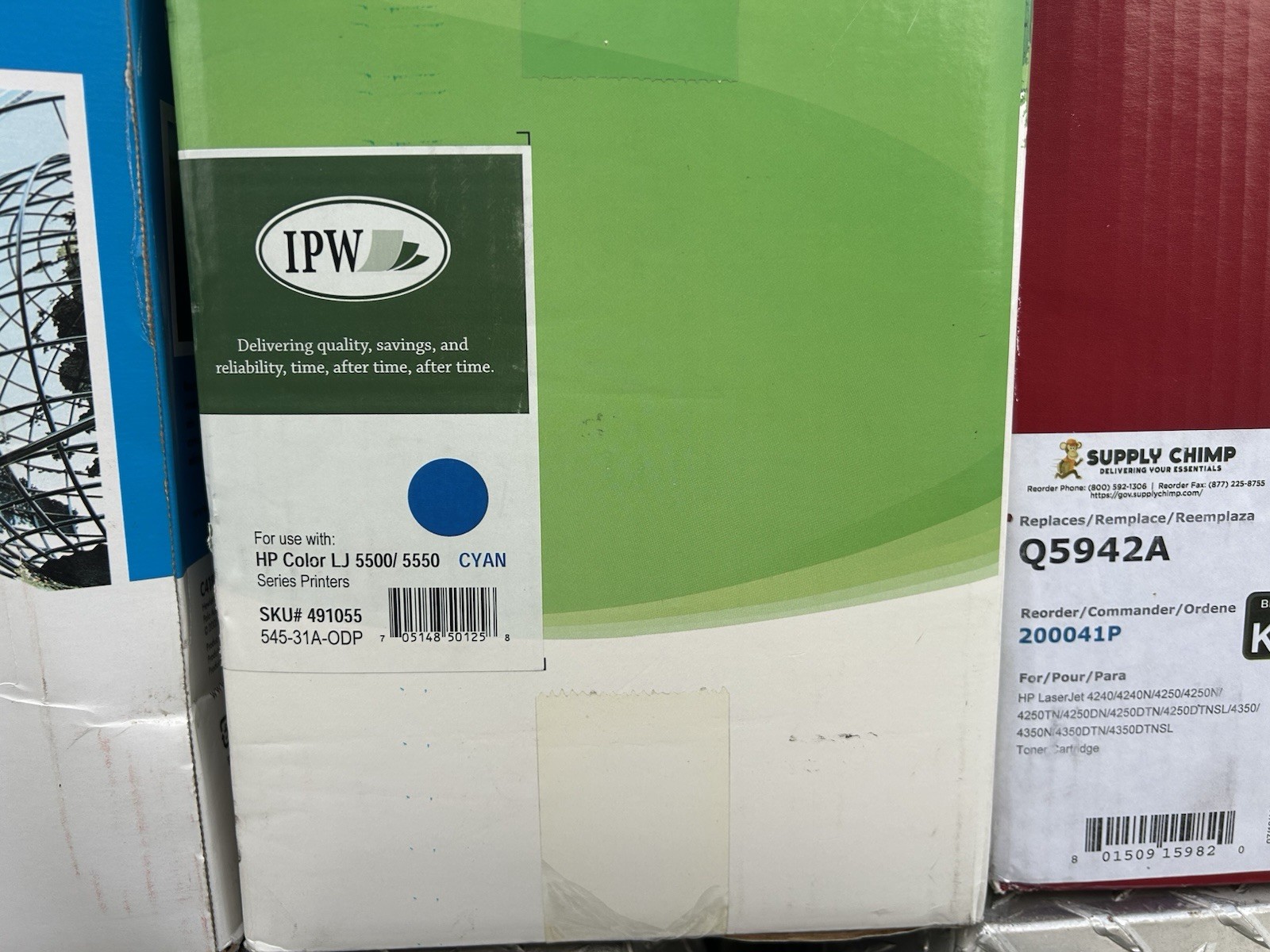 IPW Preserve Ink Toner Cartridge HP Sealed Cyan Blue Color SKU 491055