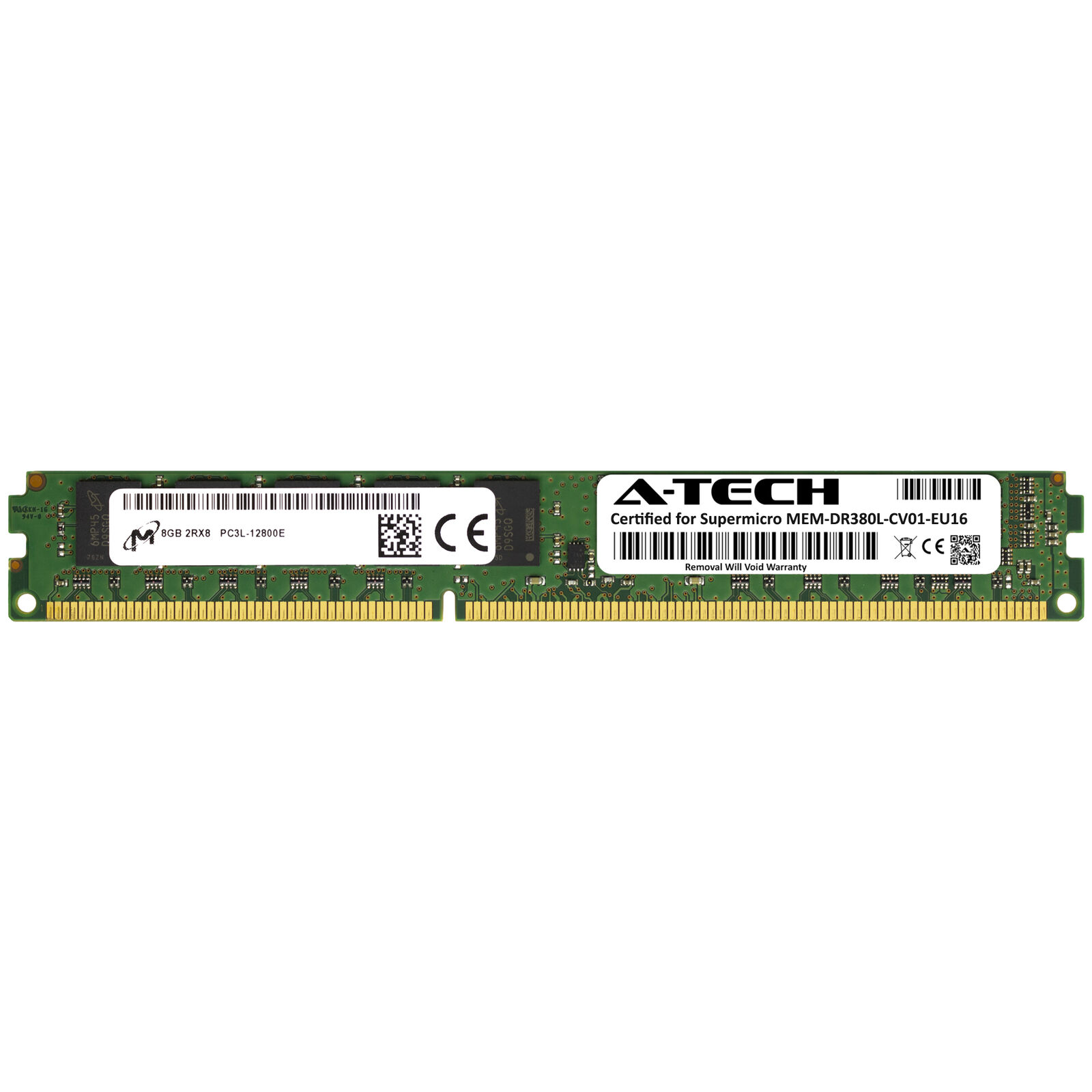 8GB PC3L-12800E ECC Supermicro MEM-DR380L-CV01-EU16 Equivalent Server Memory RAM