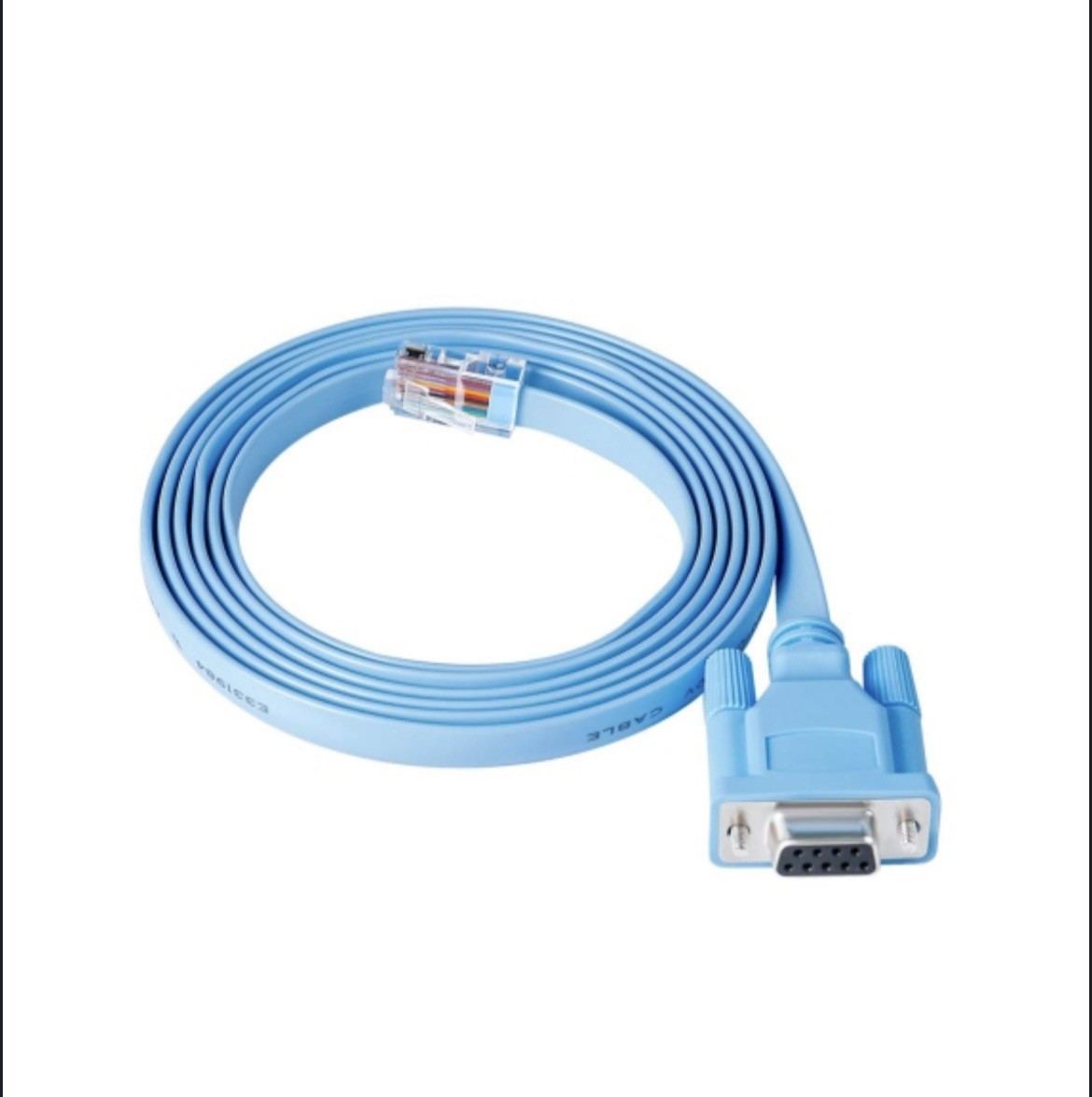 LOT OF 5: CISCO DB9 FEMAIL TO RJ-45 MALE CONSOLE CABLE - 6FT NETWORK - NEW