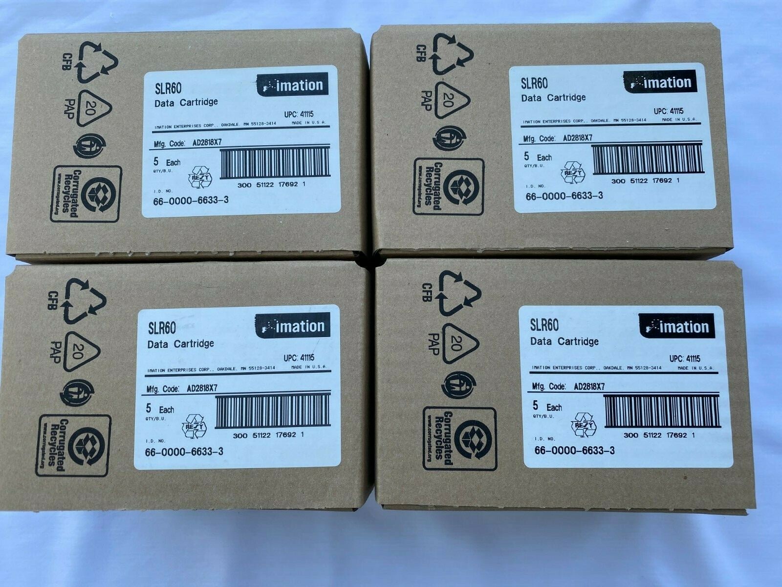 Imation 20 New  SLR60 30/60GB Data Tape Cartridges 41115 - Same day shipping