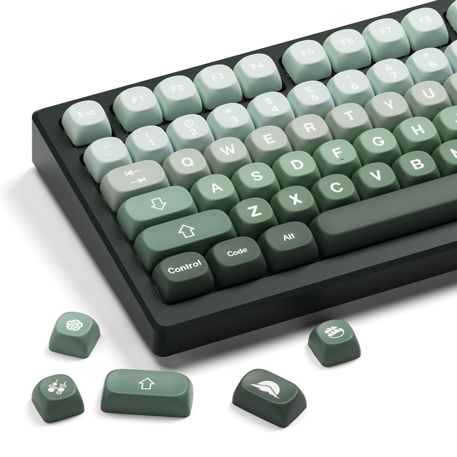 XVX Matcha Wagashi PBT Keycaps-MOA Keycaps, Custom Keyboard Keycaps 60 65 75 ...