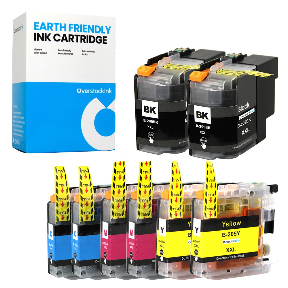 8PK OSI Compatible LC209 LC205 Printer Ink Cartridges fits Brother MFC-J5520DW