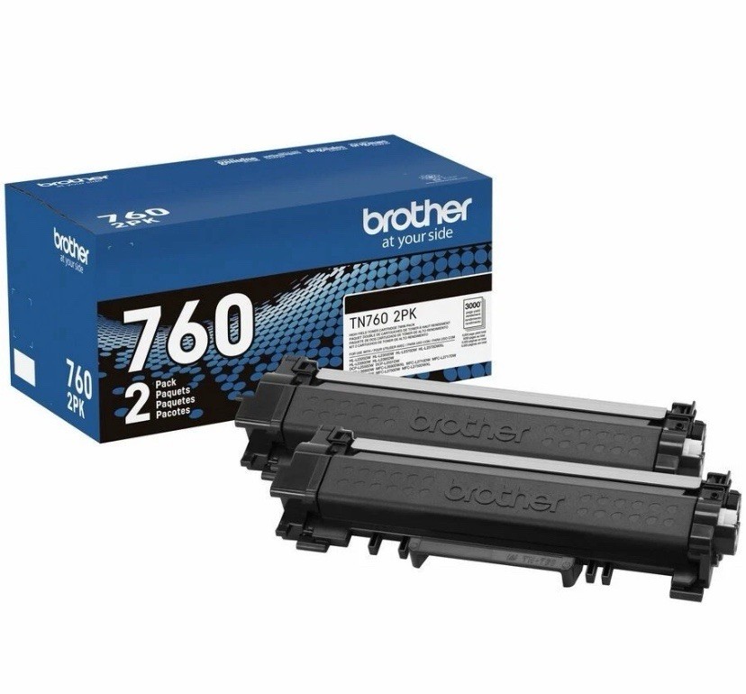 Brother TN760 Original High Yield Laser Toner Cartridge - Twin-pack - Black