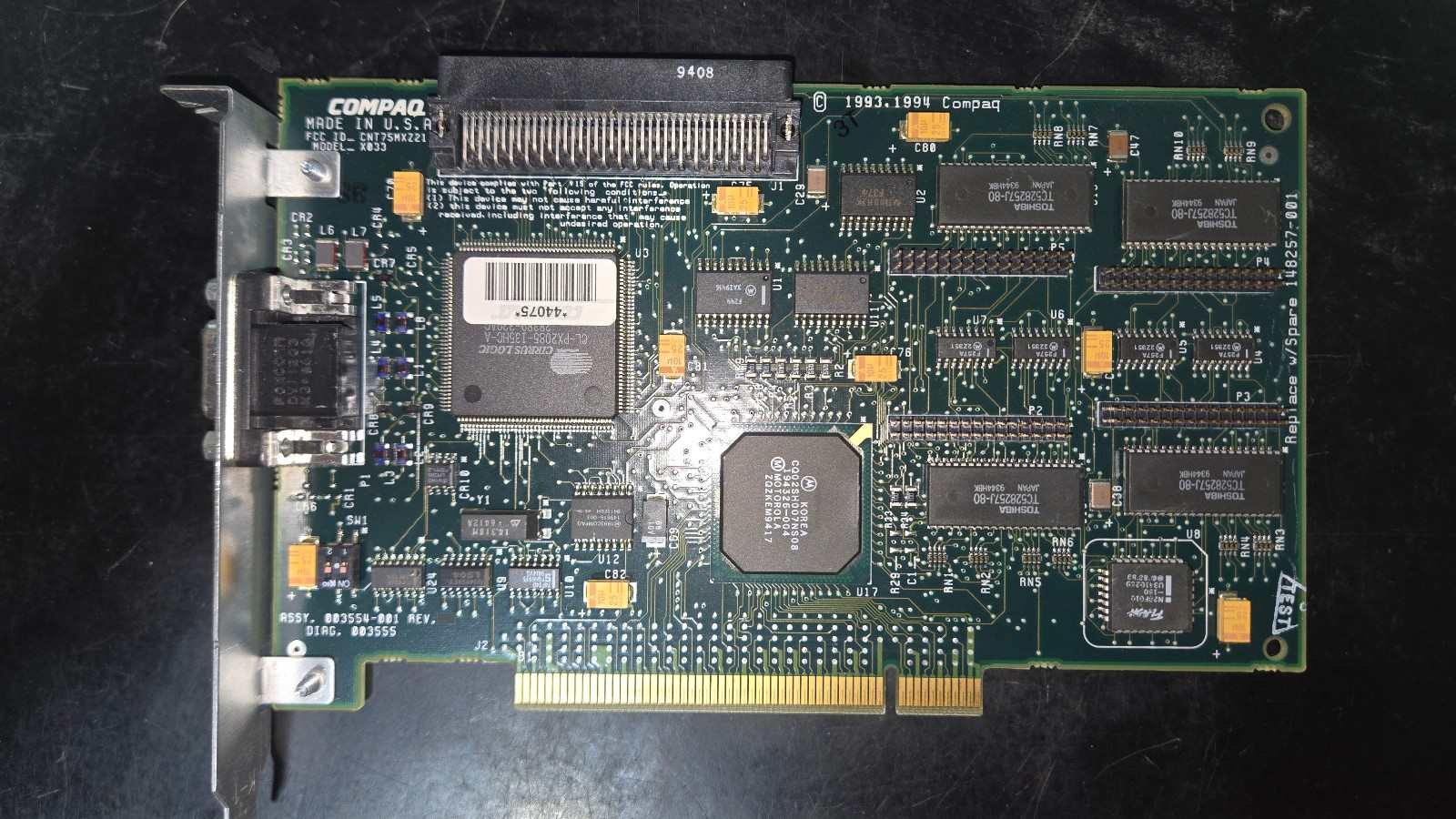 Compaq (HP) Qvision 1280/P 1MB PCI VGA Display Adapter, 148257-001 X033