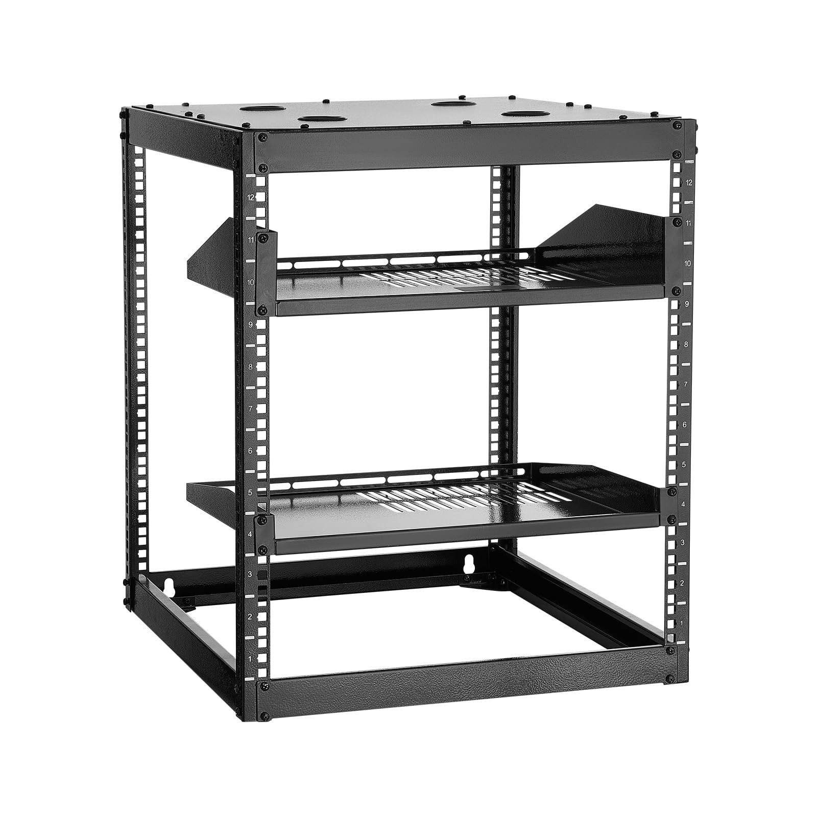VEVOR 20U Open Frame Network Rack 23 in Depth Wall Mount or Floor Standing