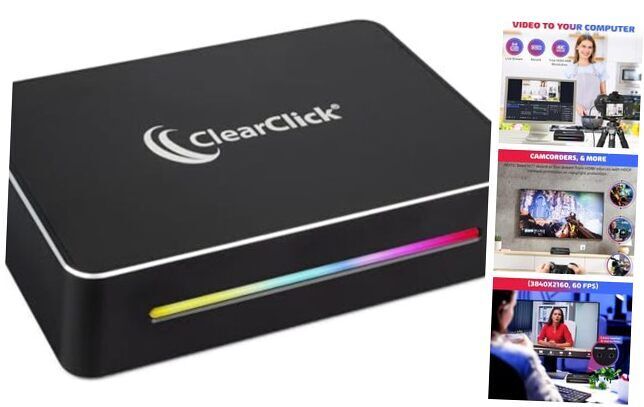ClearClick 4K HD Video Capture Box Extreme - Capture & Live Stream HD Video - 