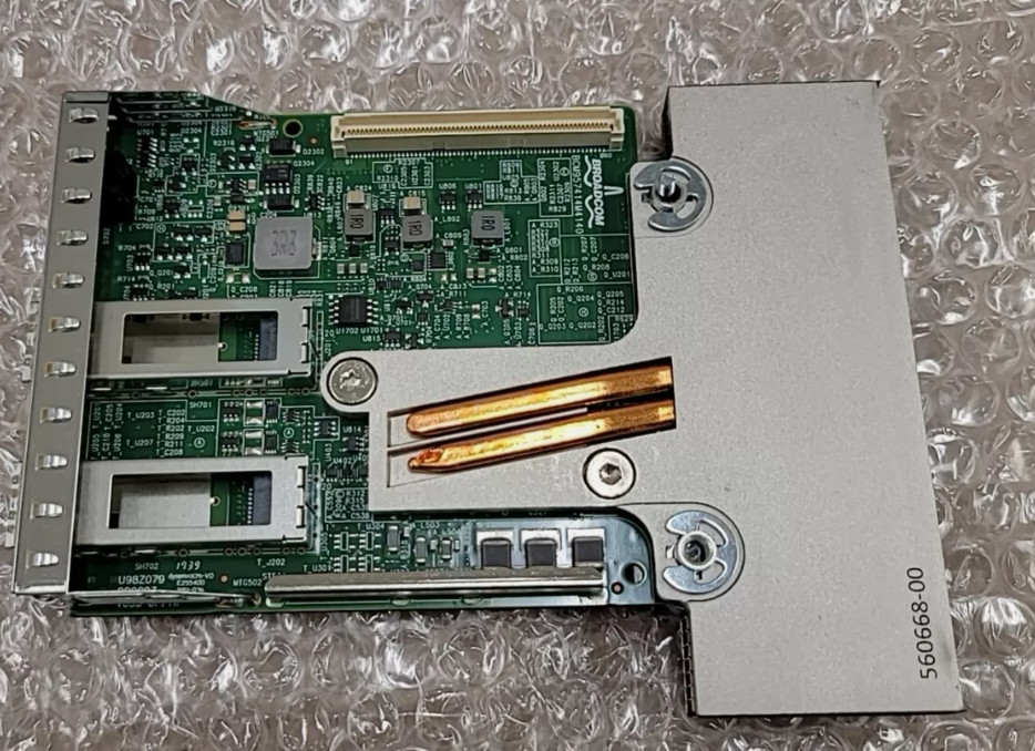 Dell 9XY73 BROADCOM 57414 25GB DUAL PORT SFP28 PCI-E 3.0X8 NETWORK DAUGHTER Card